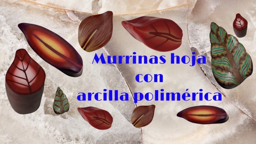 Murrinas hoja con arcilla polimérica
