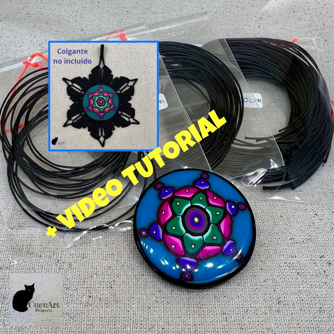 Materiales del kit. Colgante no incluido