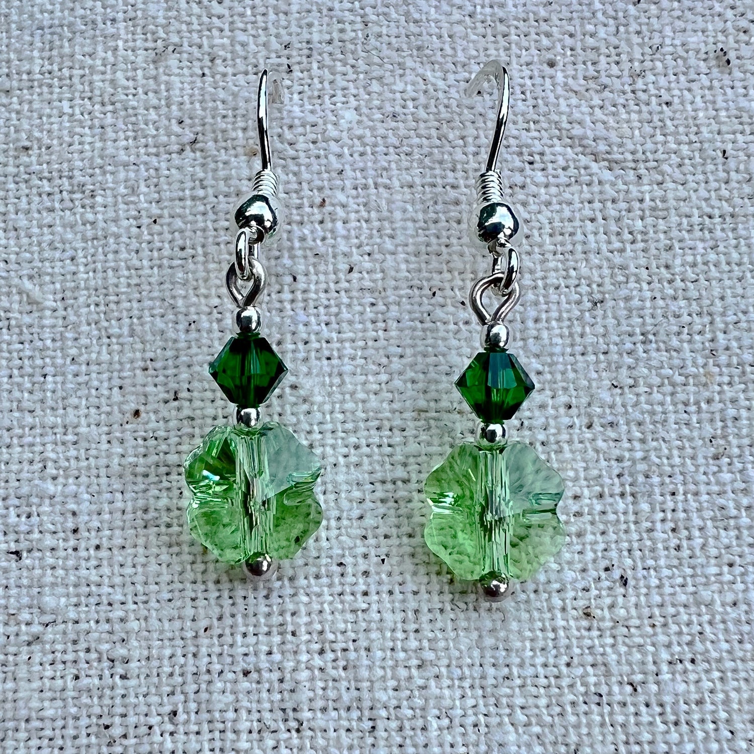 Pendientes peridot y plata