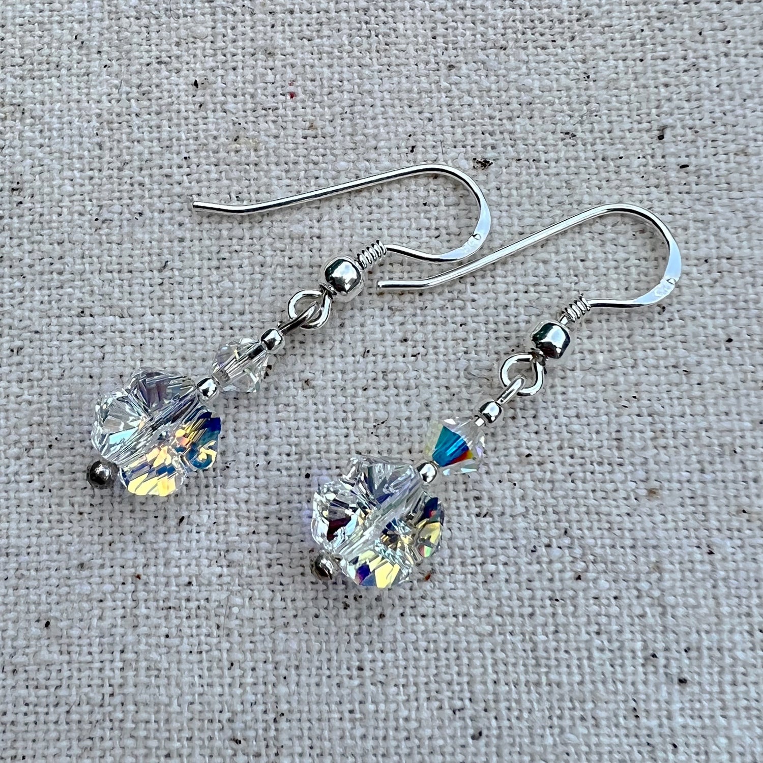 Pendientes Crystal AB y plata