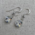 Pendientes en Crystal AB y plata