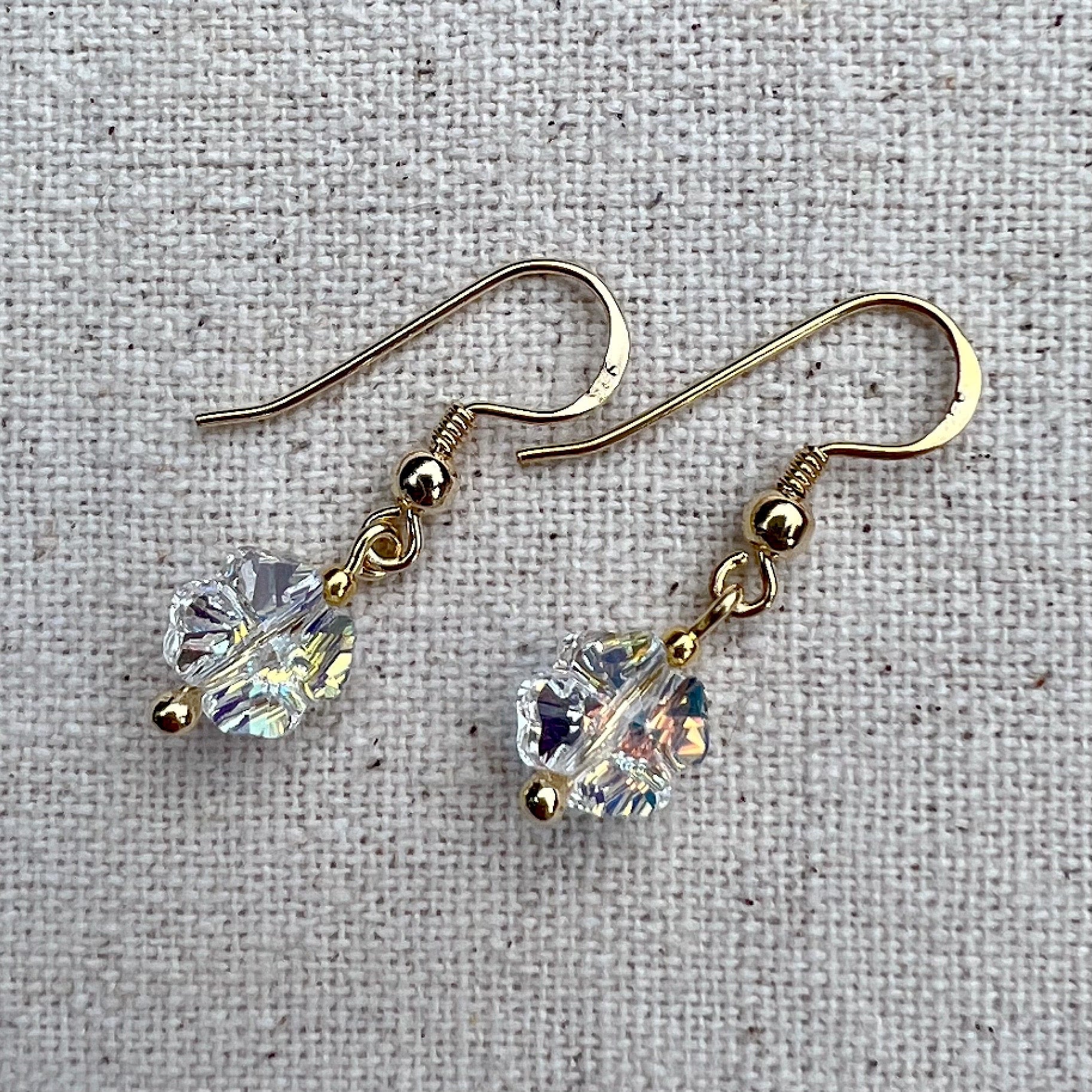 Pendientes en Crystal AB y plata chapada