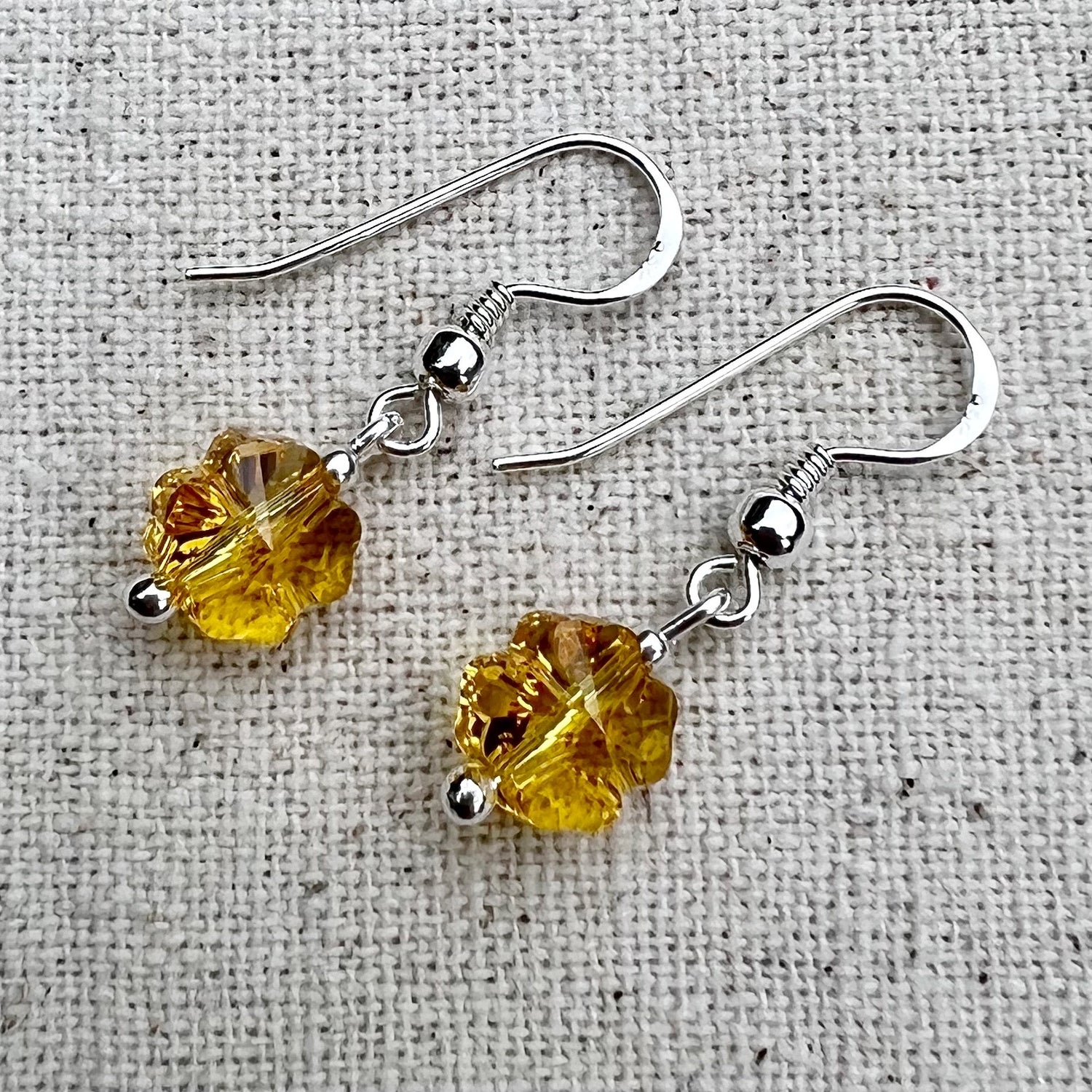 Pendientes en Sunflower y plata