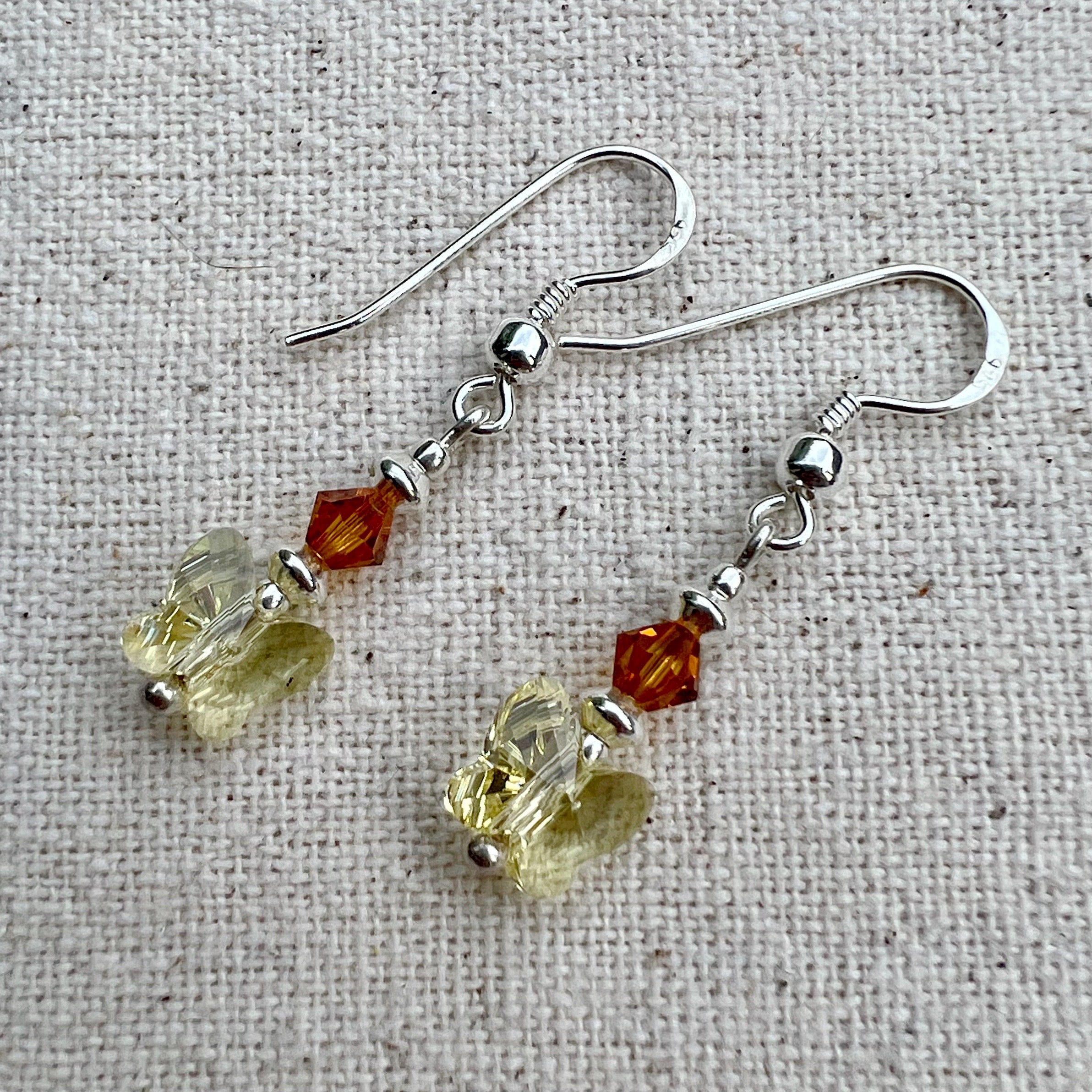 Pendientes en Jonquil y plata