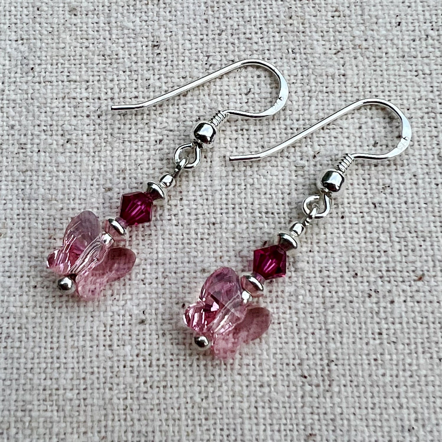 Pendientes en Light Rose y plata