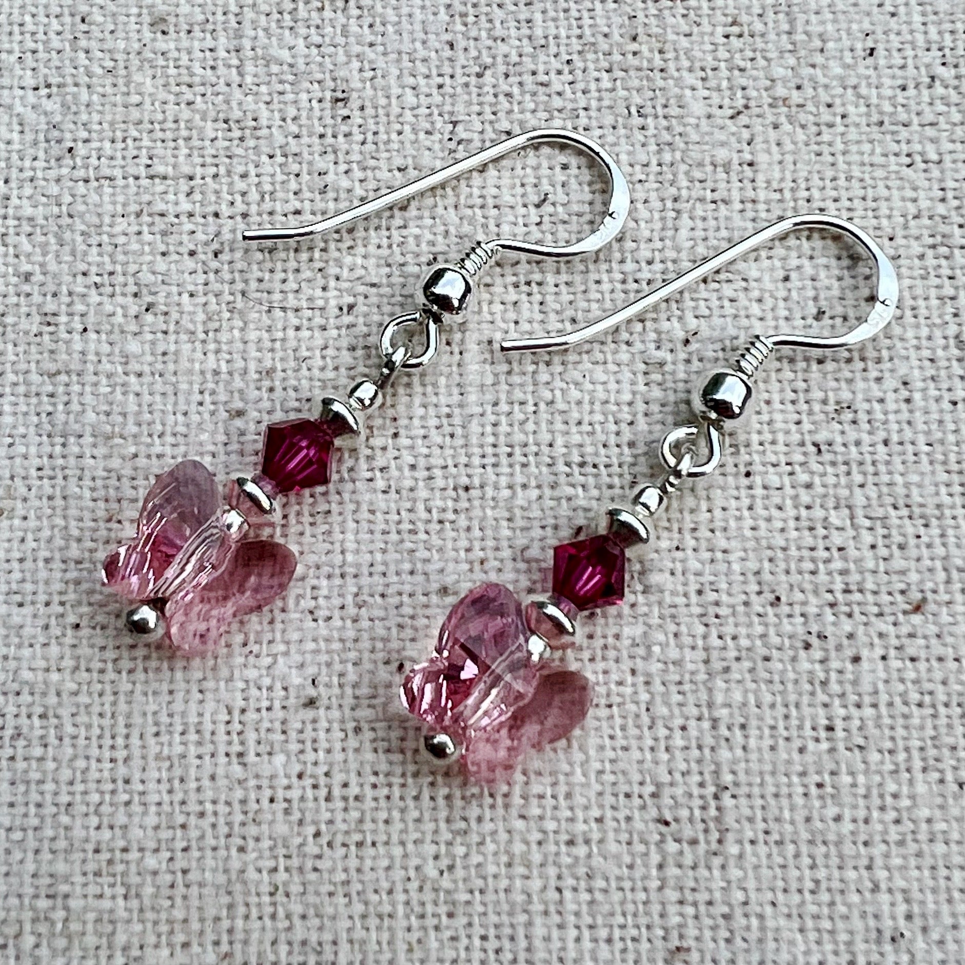 Pendientes en Light Rose y plata