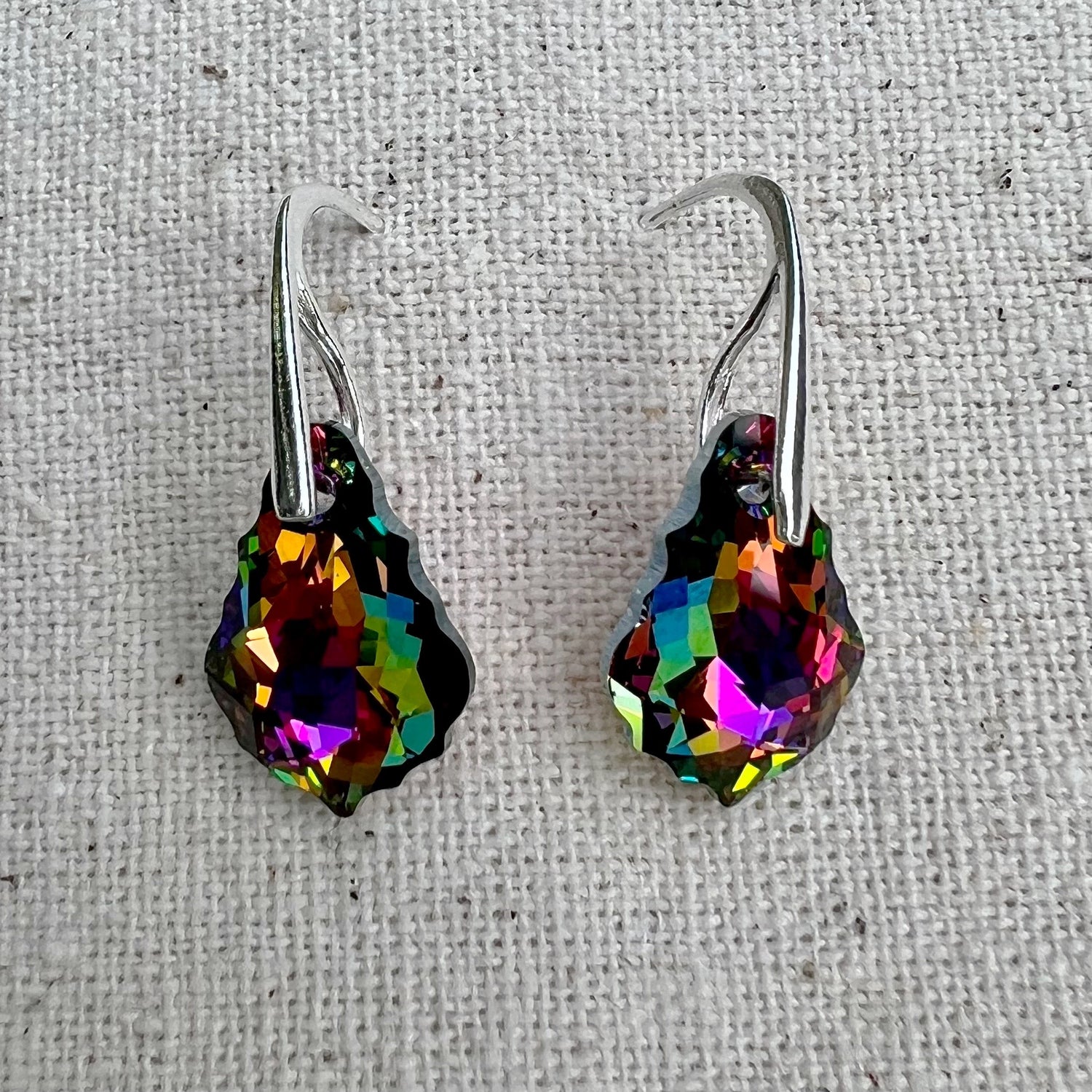 Vista frontal de los pendientes