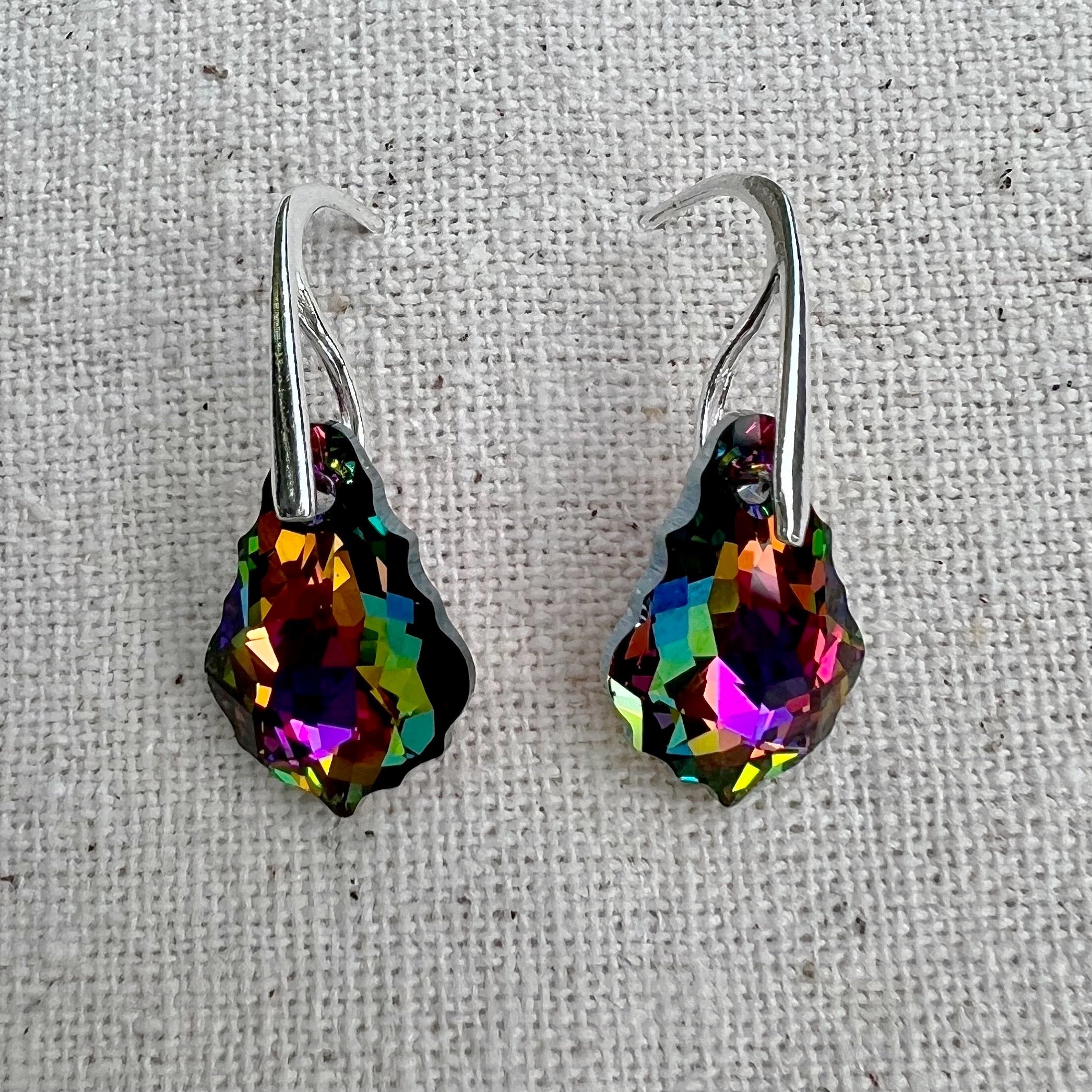 Vista frontal de los pendientes
