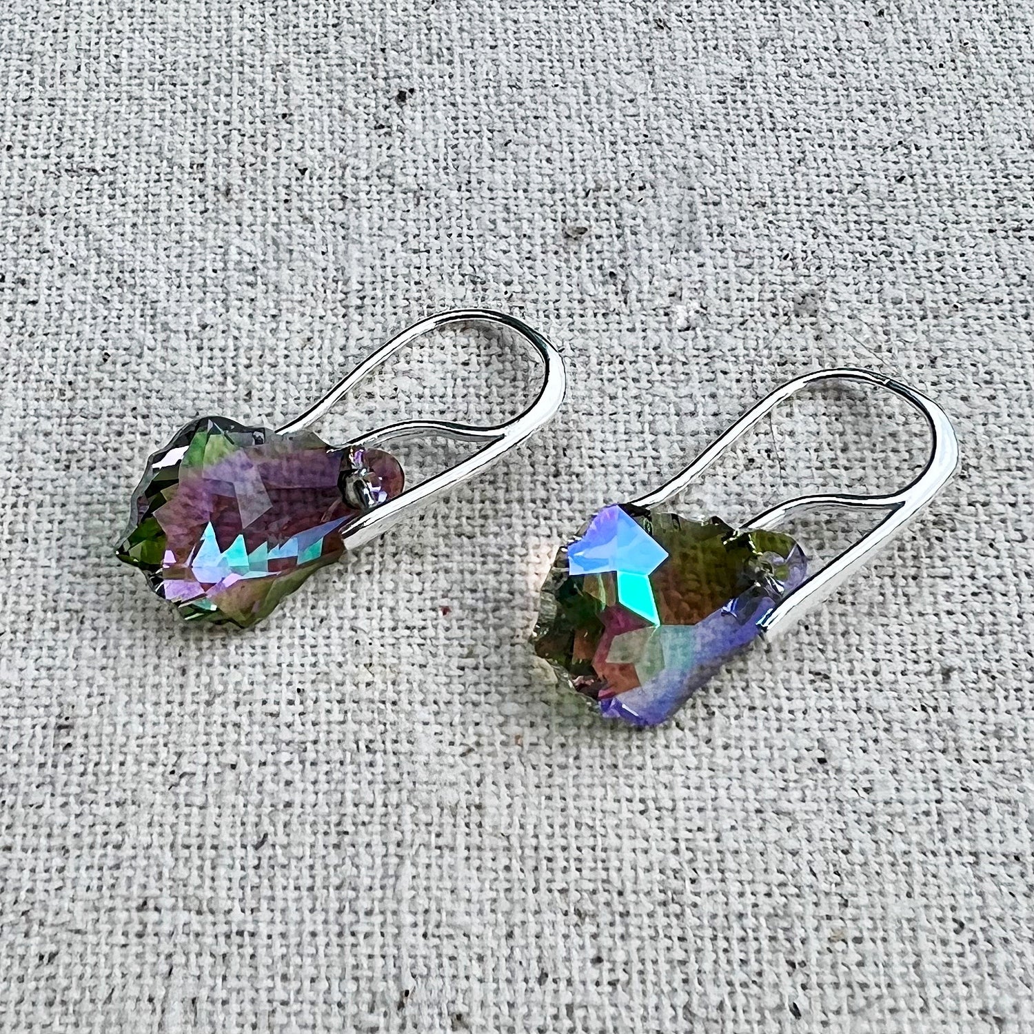 Pendientes en Crystal Paradise Shine y plata
