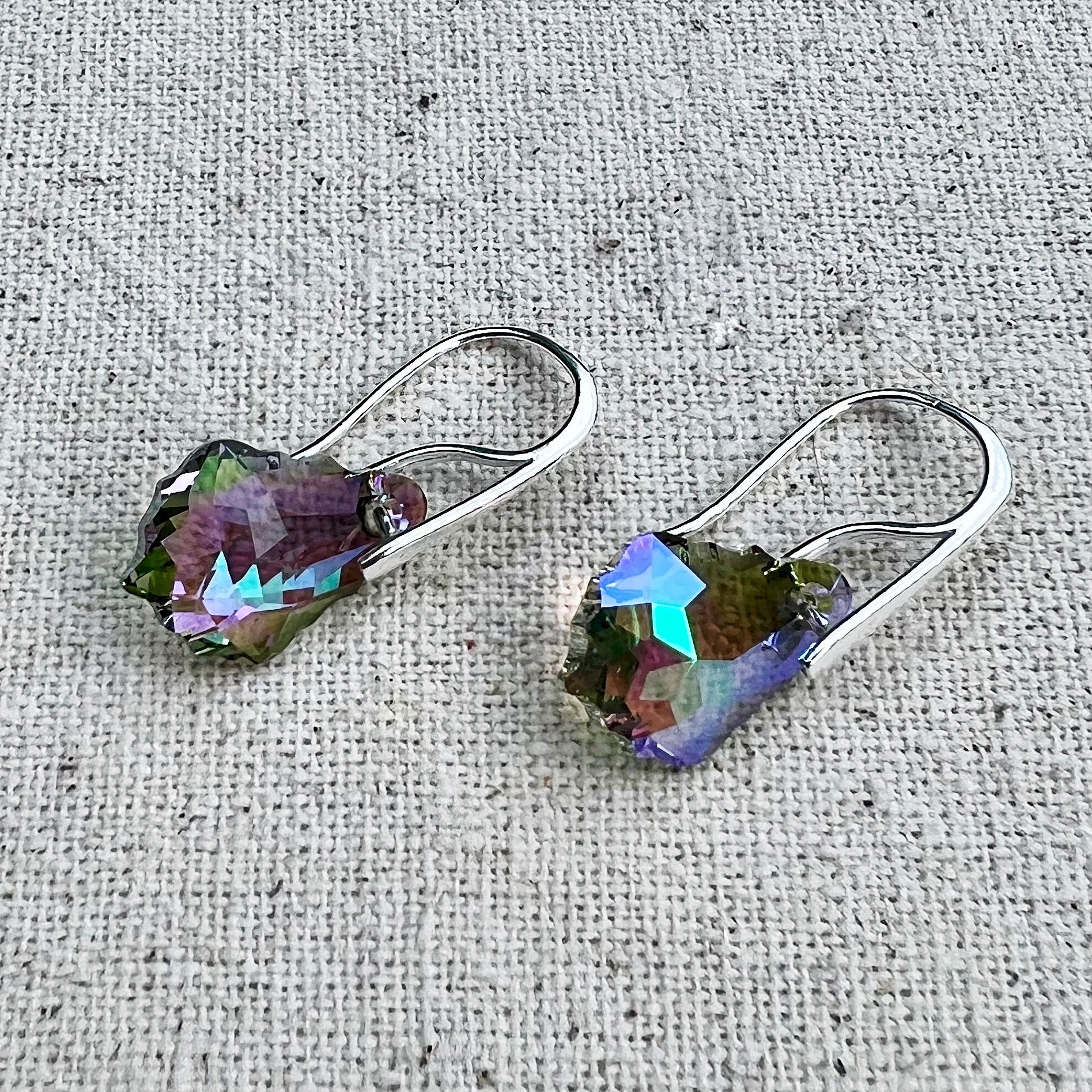 Pendientes en Crystal Paradise Shine y plata