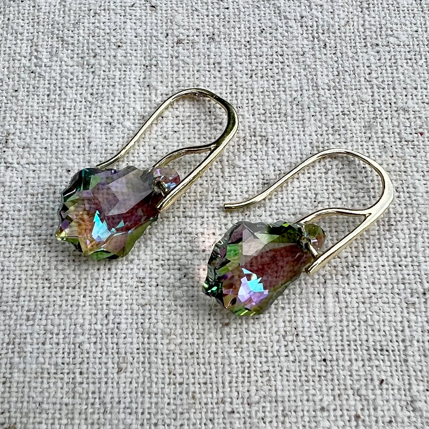 Pendientes en Crystal Paradise Shine y plata chapada
