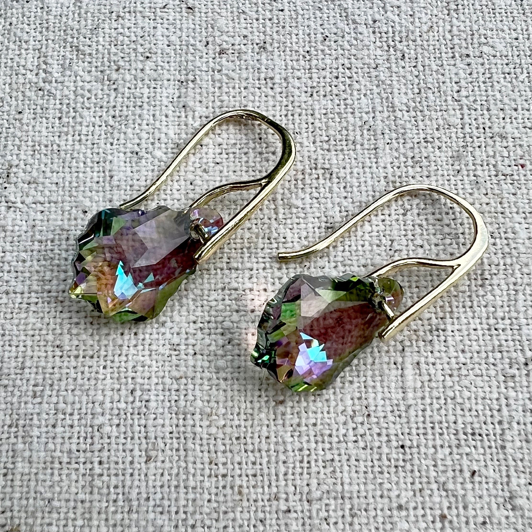 Pendientes en Crystal Paradise Shine y plata chapada