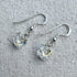 Pendientes en Crystal AB y plata