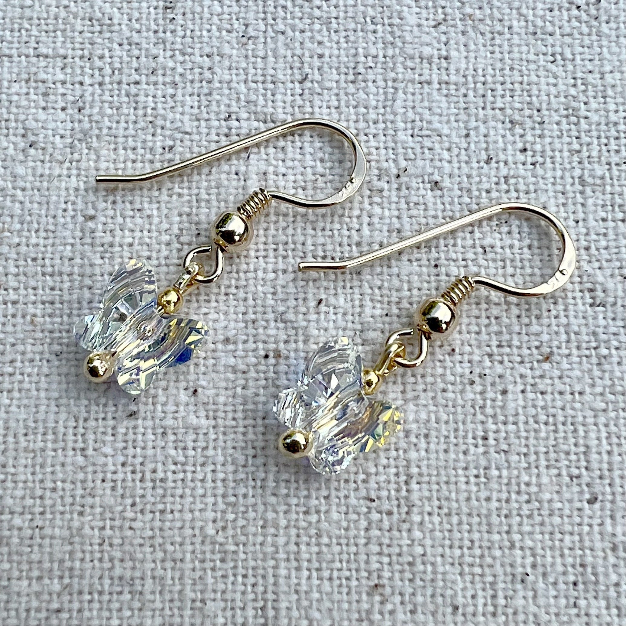 Pendientes en Crystal AB y plata chapada