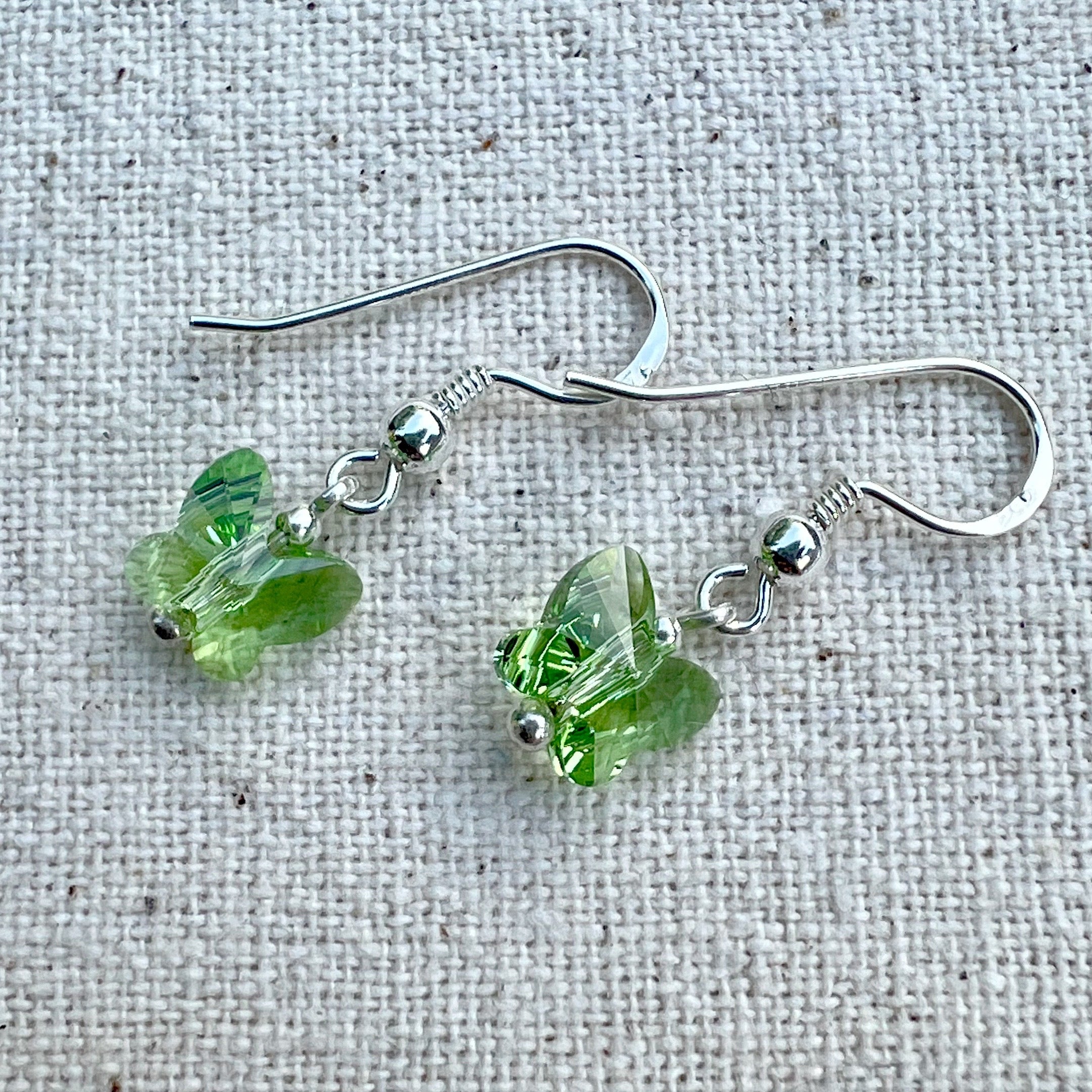 Pendientes en Peridot y plata