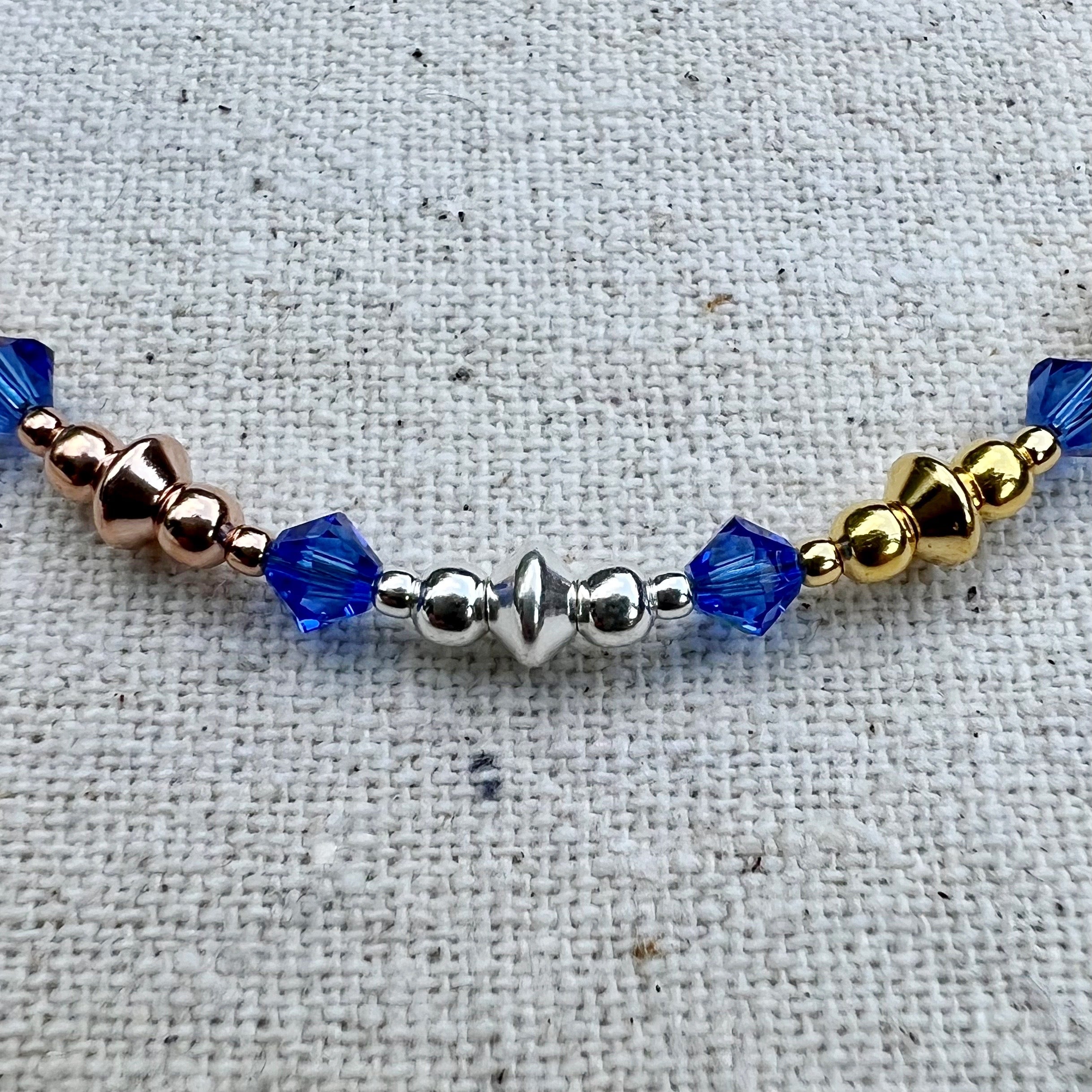 Detalle de la tobillera en Sapphire