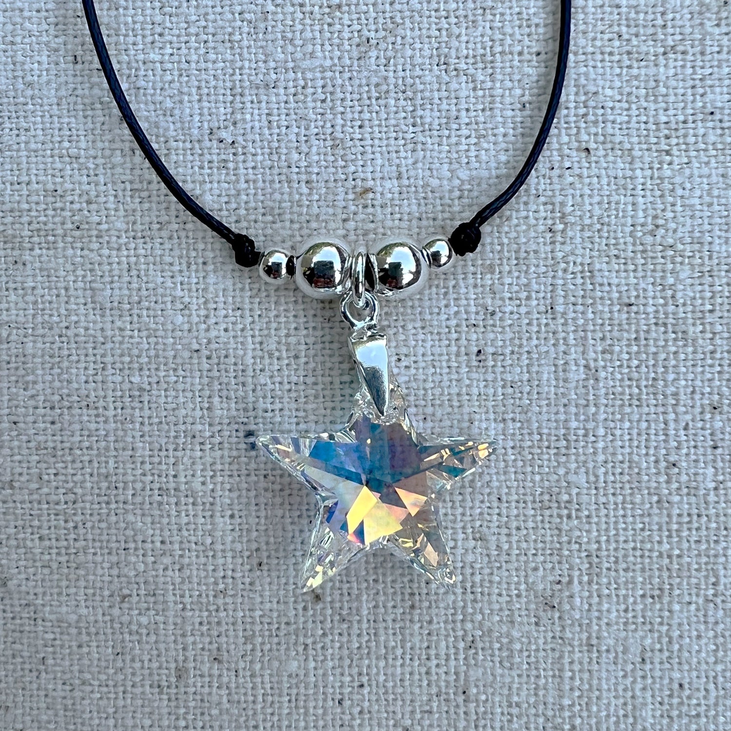 Detalle de la estrella de cristal tallado