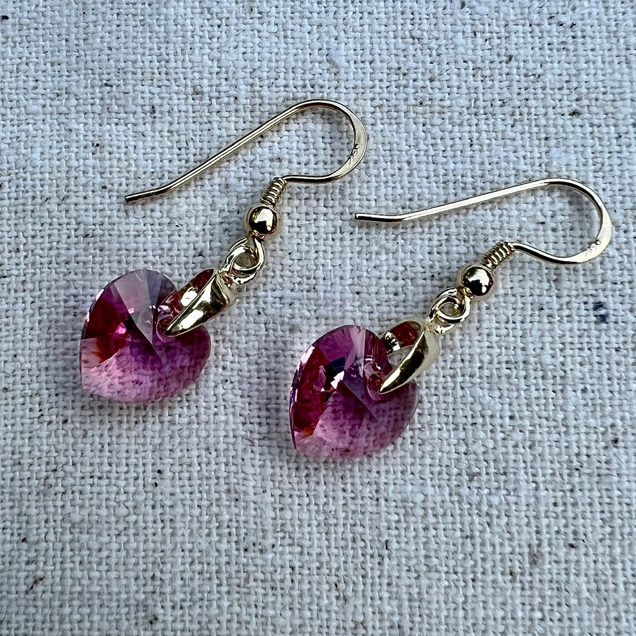 Pendientes en Rose y plata chapada oro