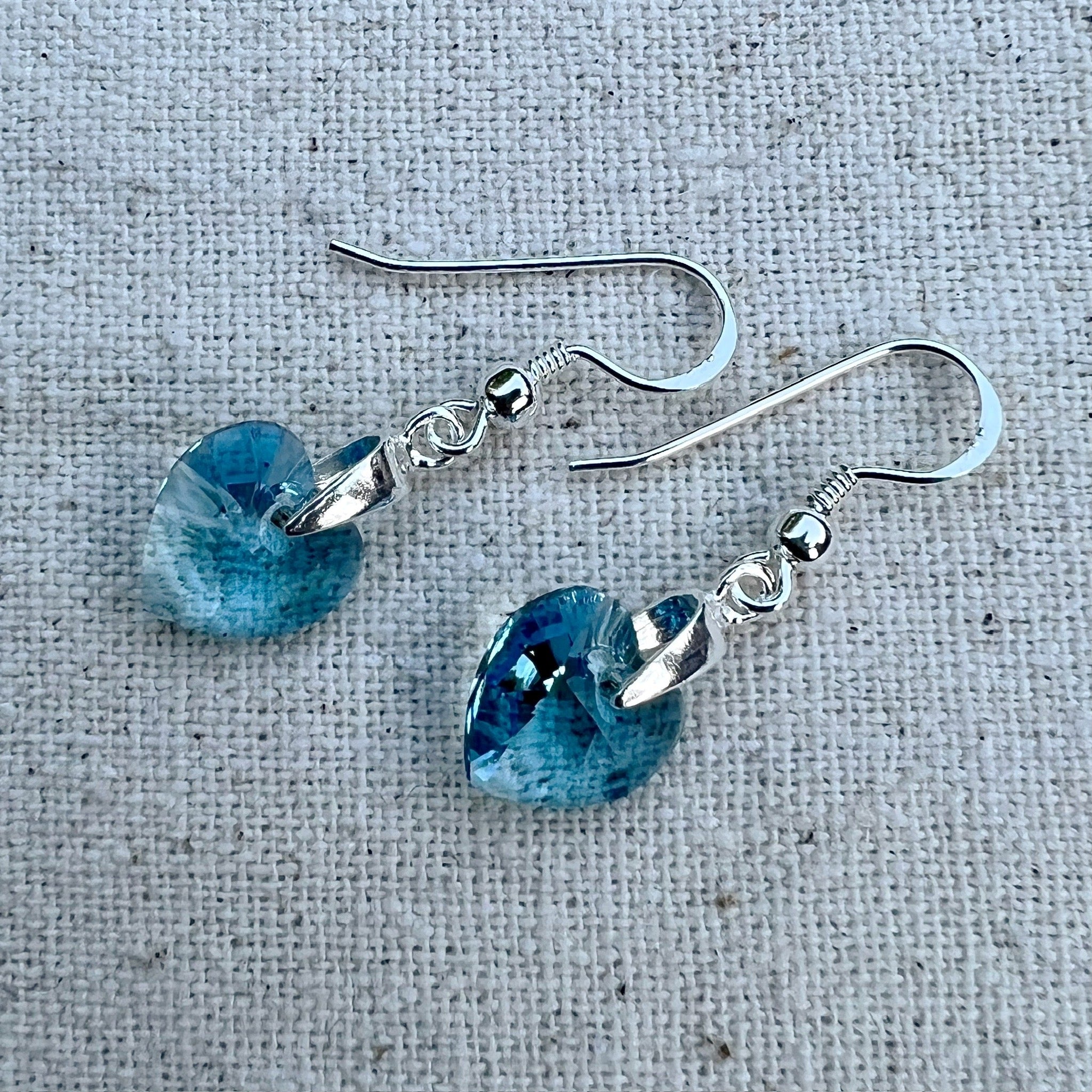 Pendientes en Aquamarine y plata