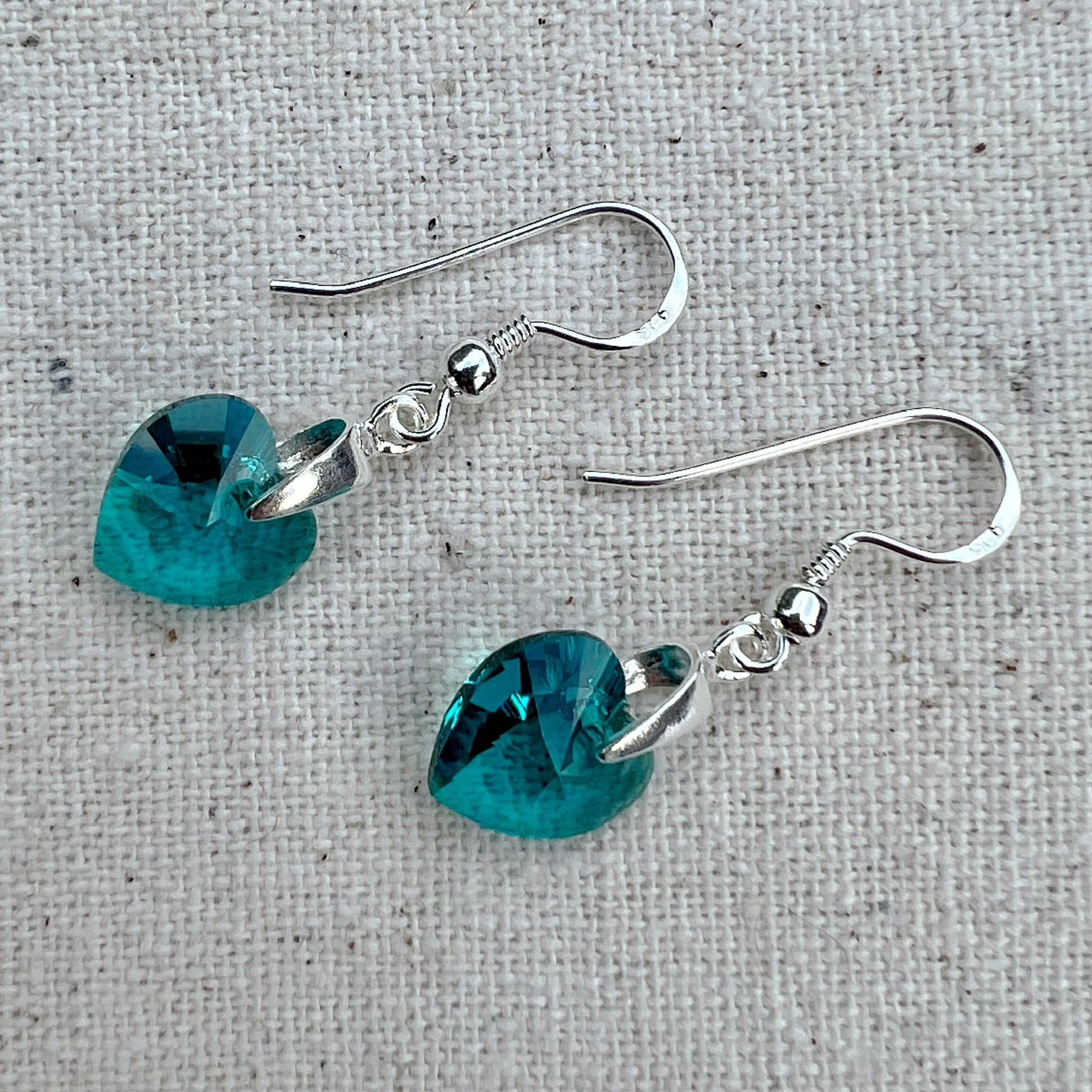 Pendientes en Blue Zircon y plata