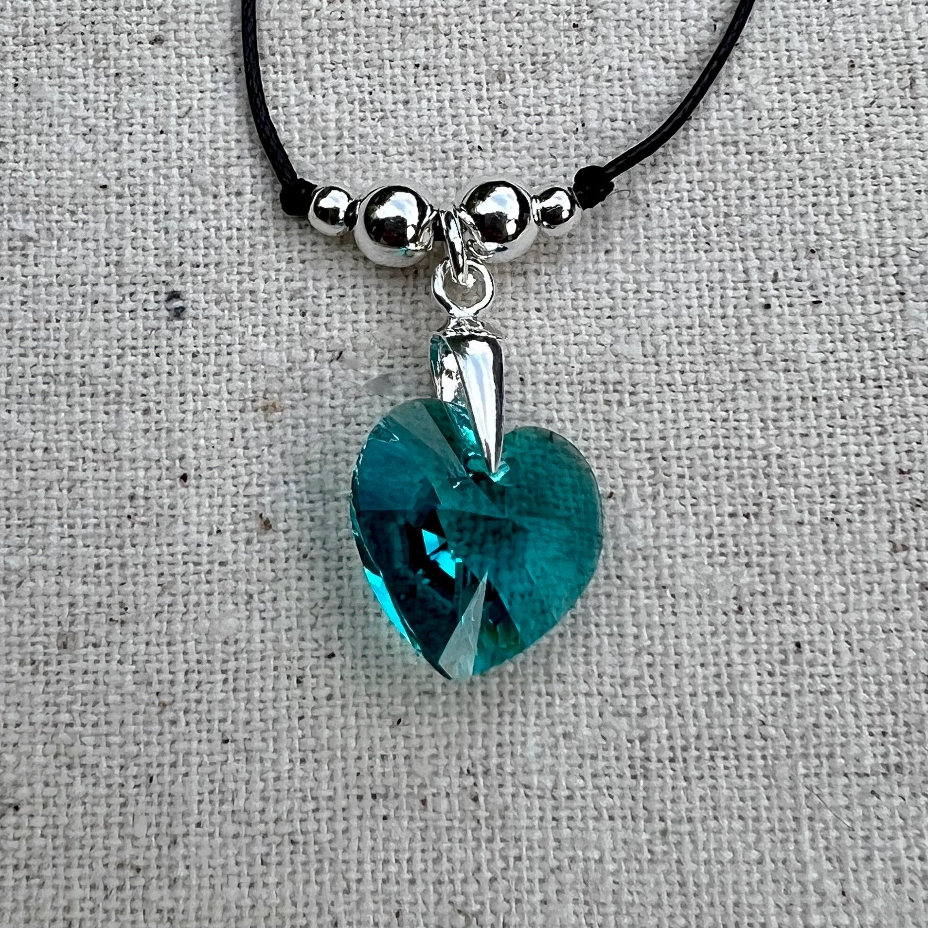 Colgante en Blue Zircon y plata