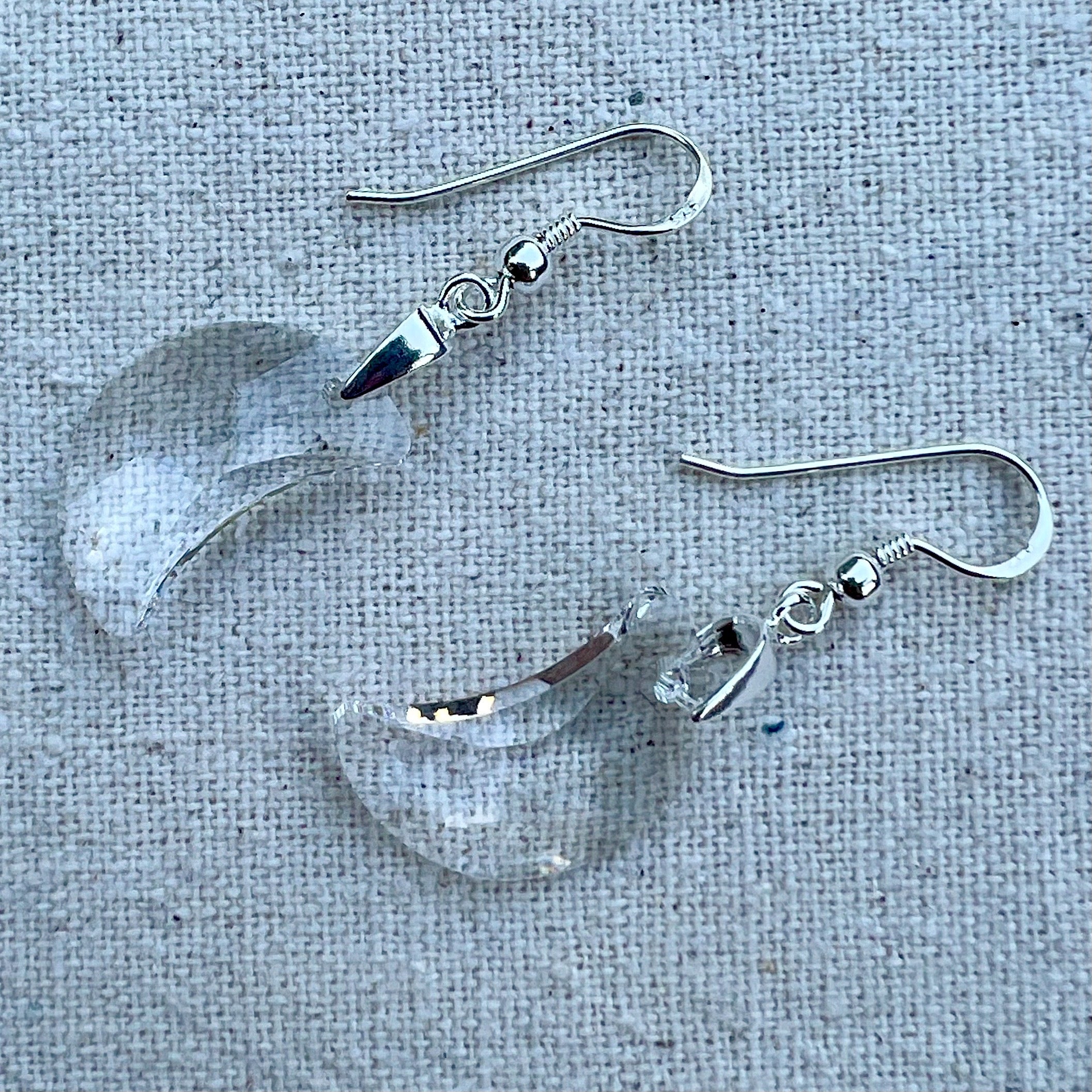 Pendientes luna en plata