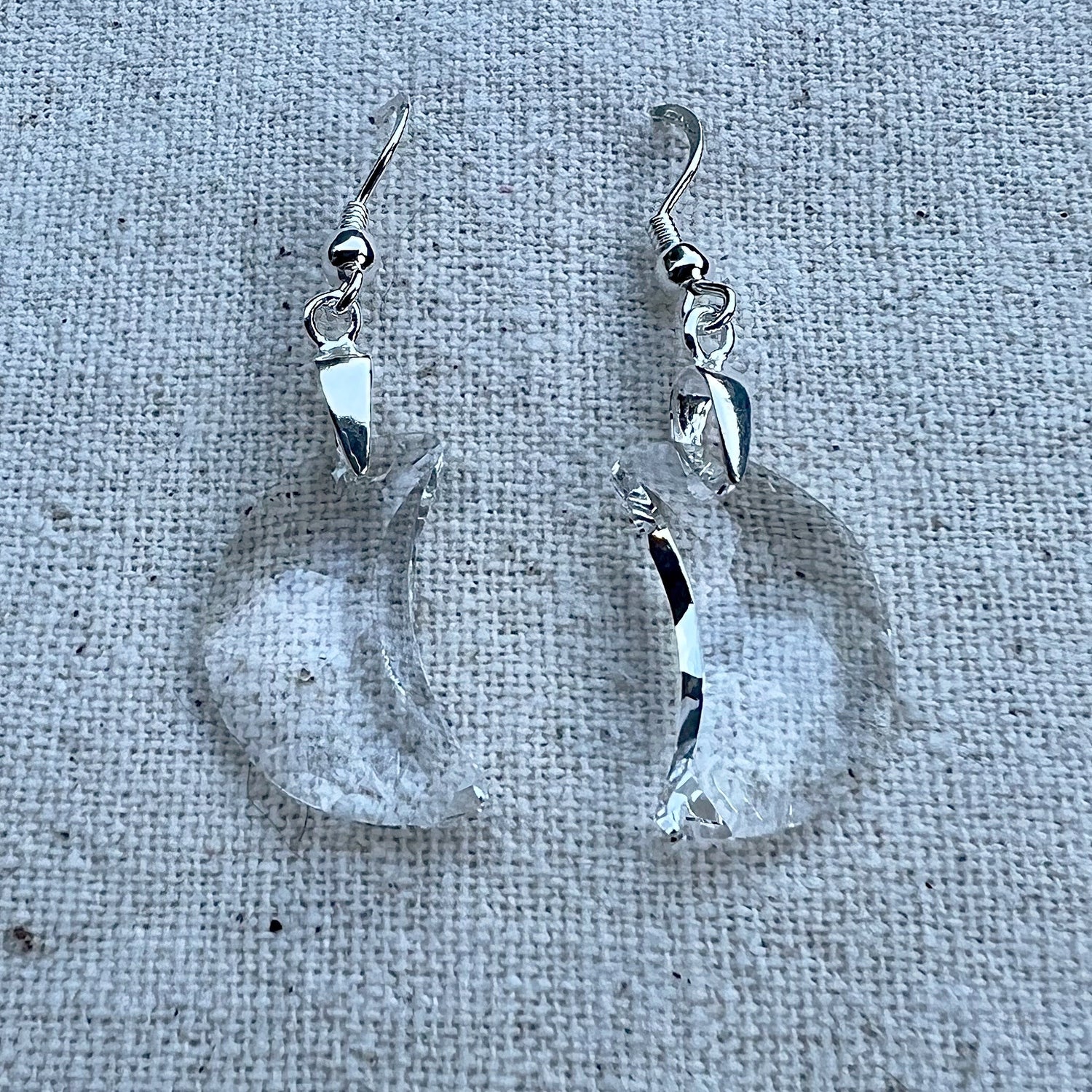 Vista frontal de los pendientes