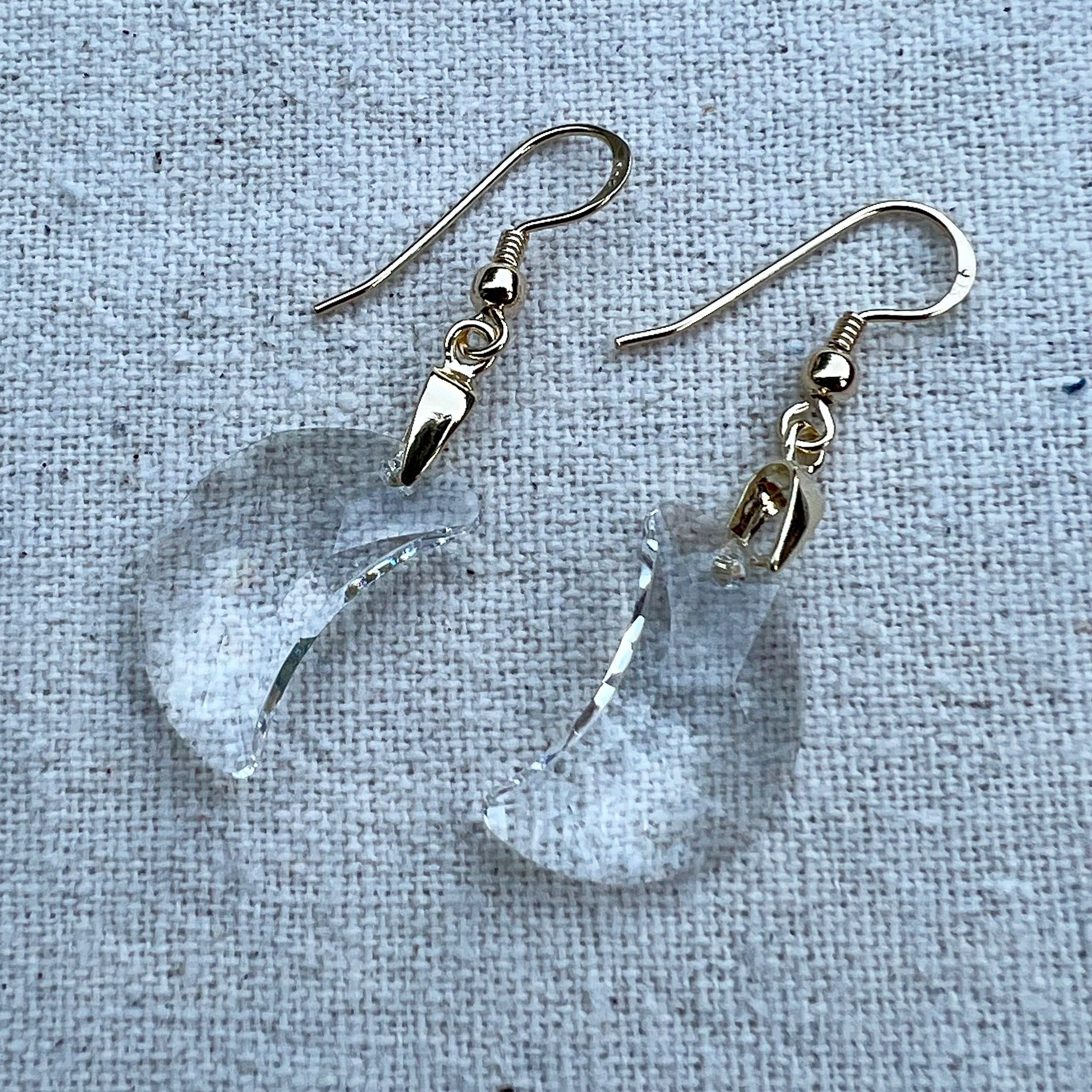 Pendientes en plata chapado oro