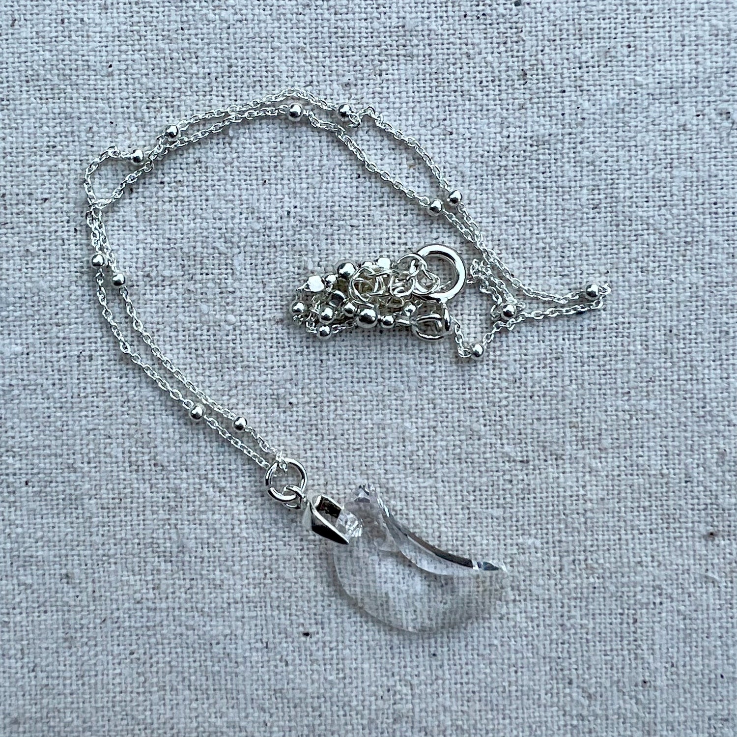 Colgante luna en plata