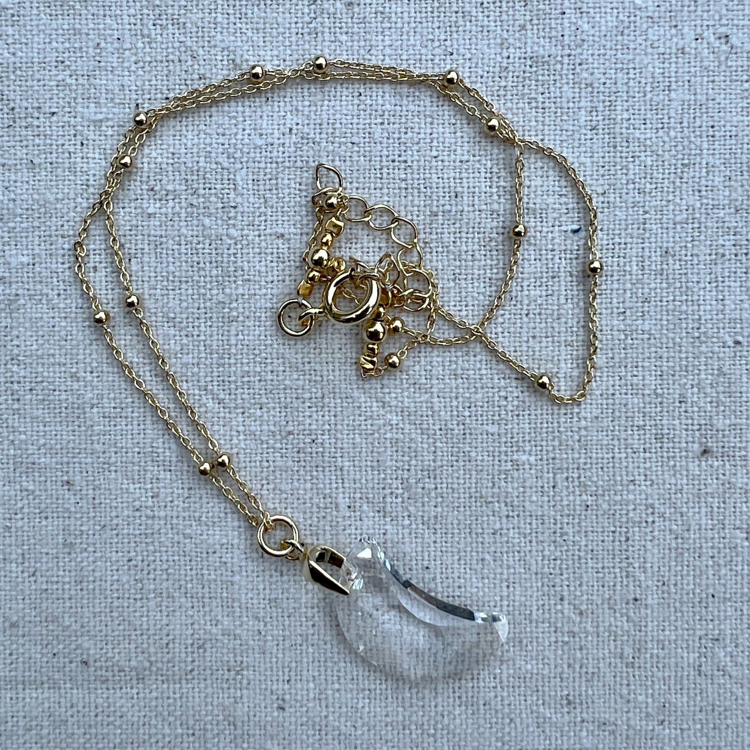 Colgante luna en plata chapado oro