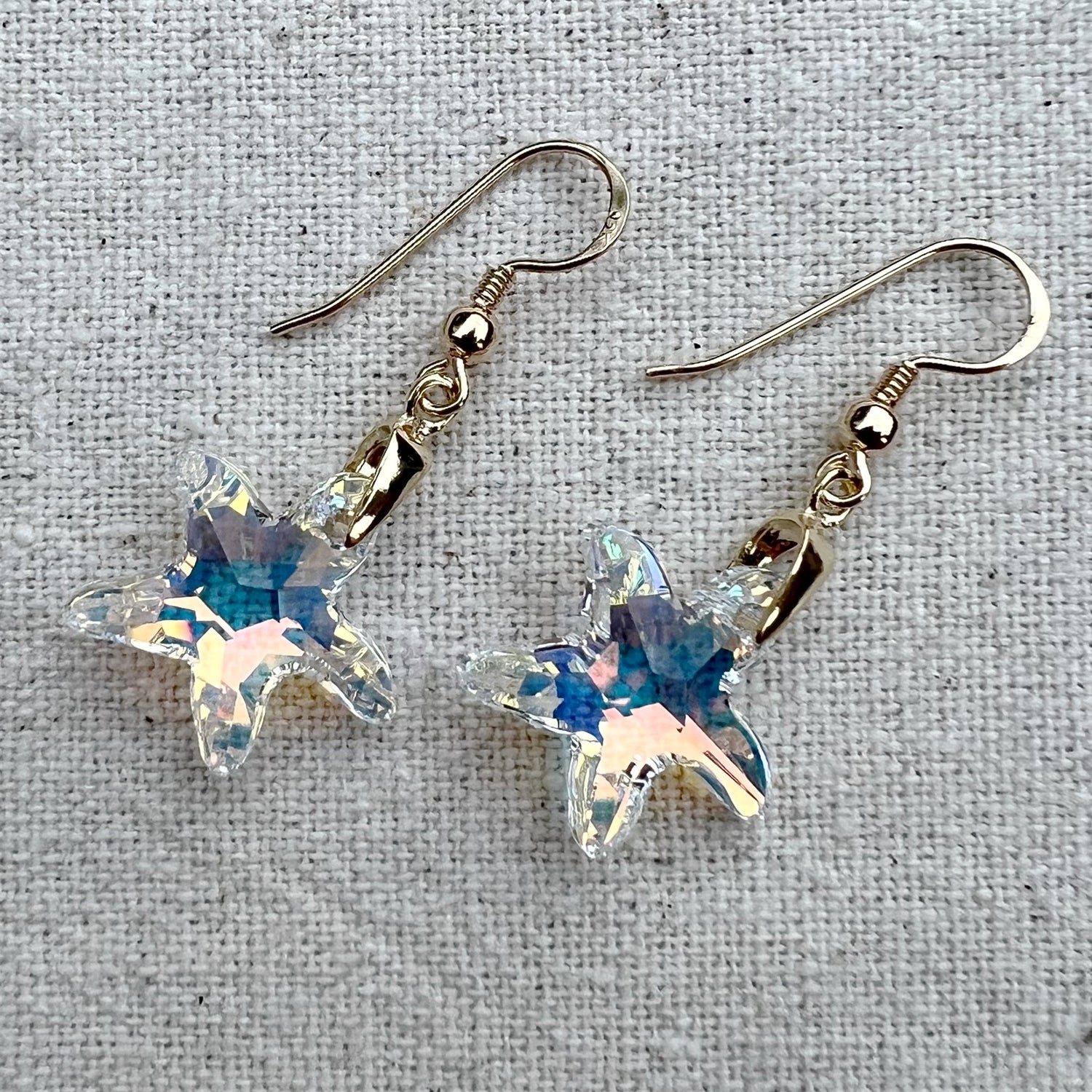 Pendientes en Crystal AB y plata chapada