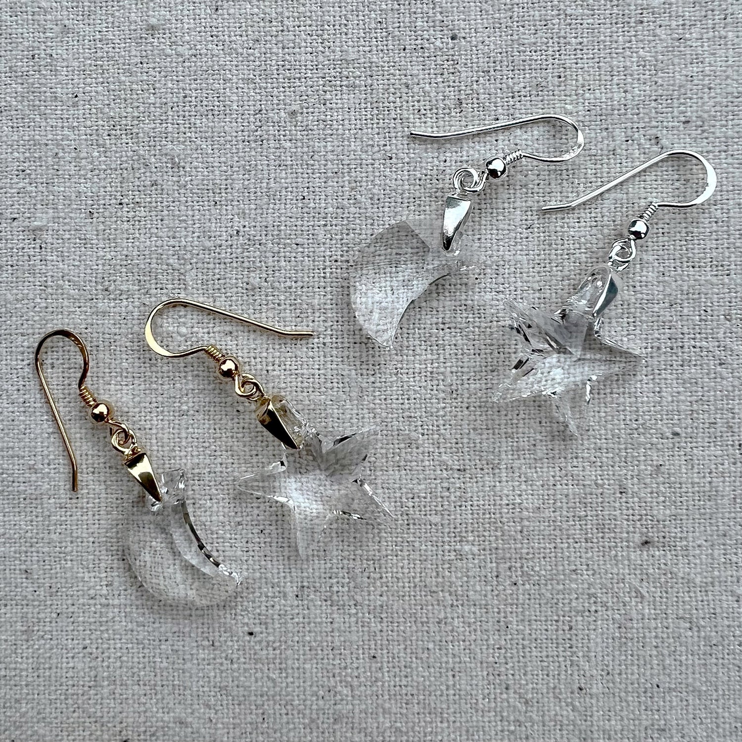 Pendientes en plata y plata chapada