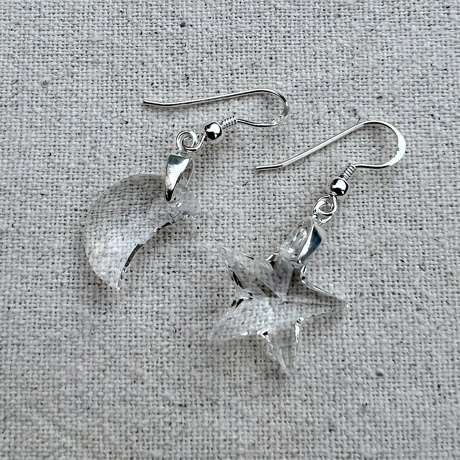 Pendientes en Crystal y plata