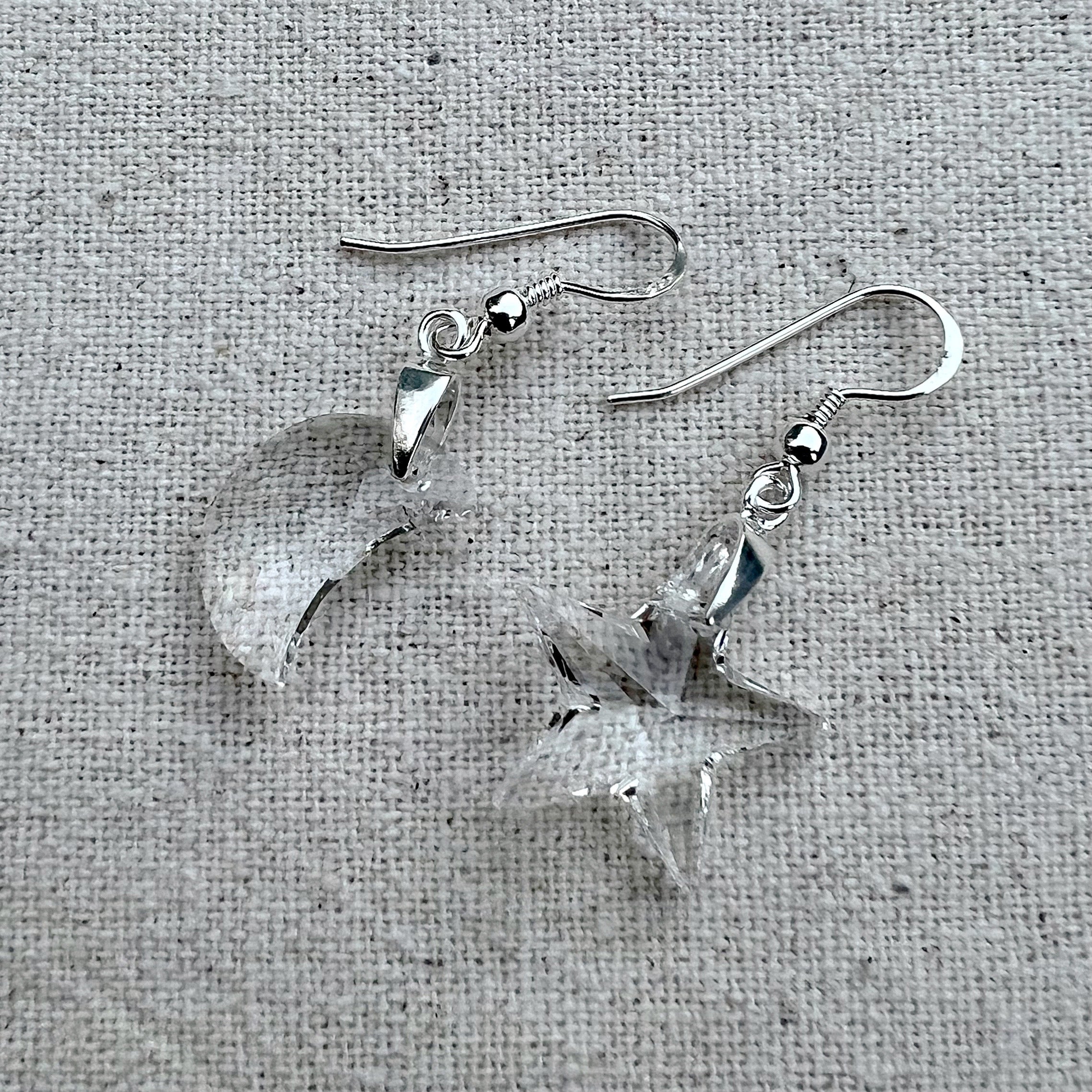 Pendientes en Crystal y plata
