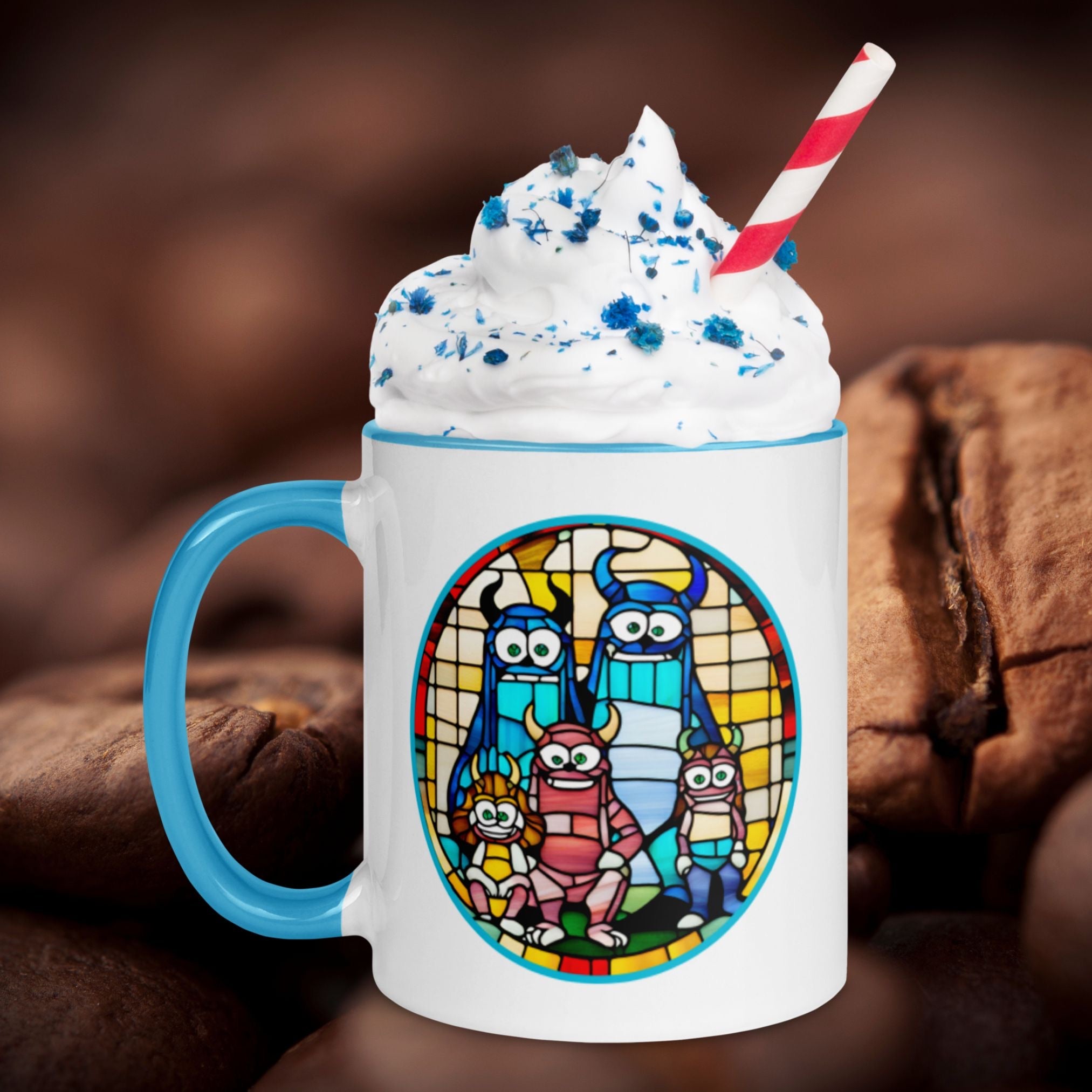Taza infantil “I love my monster family”. Diseño exclusivo de CucuArt