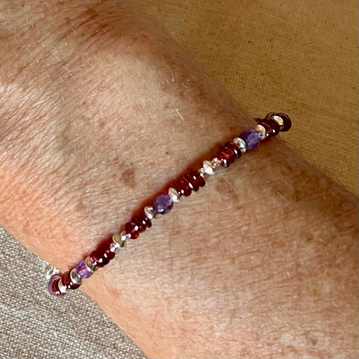 Vista de la pulsera en la muñeca
