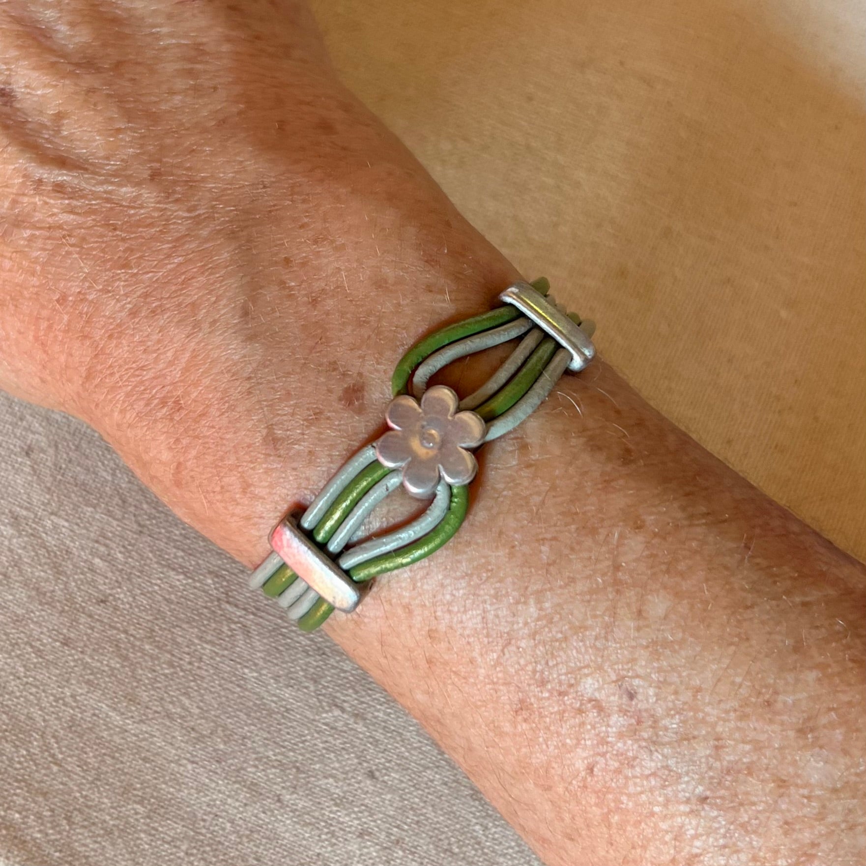 Vista de la pulsera en la muñeca