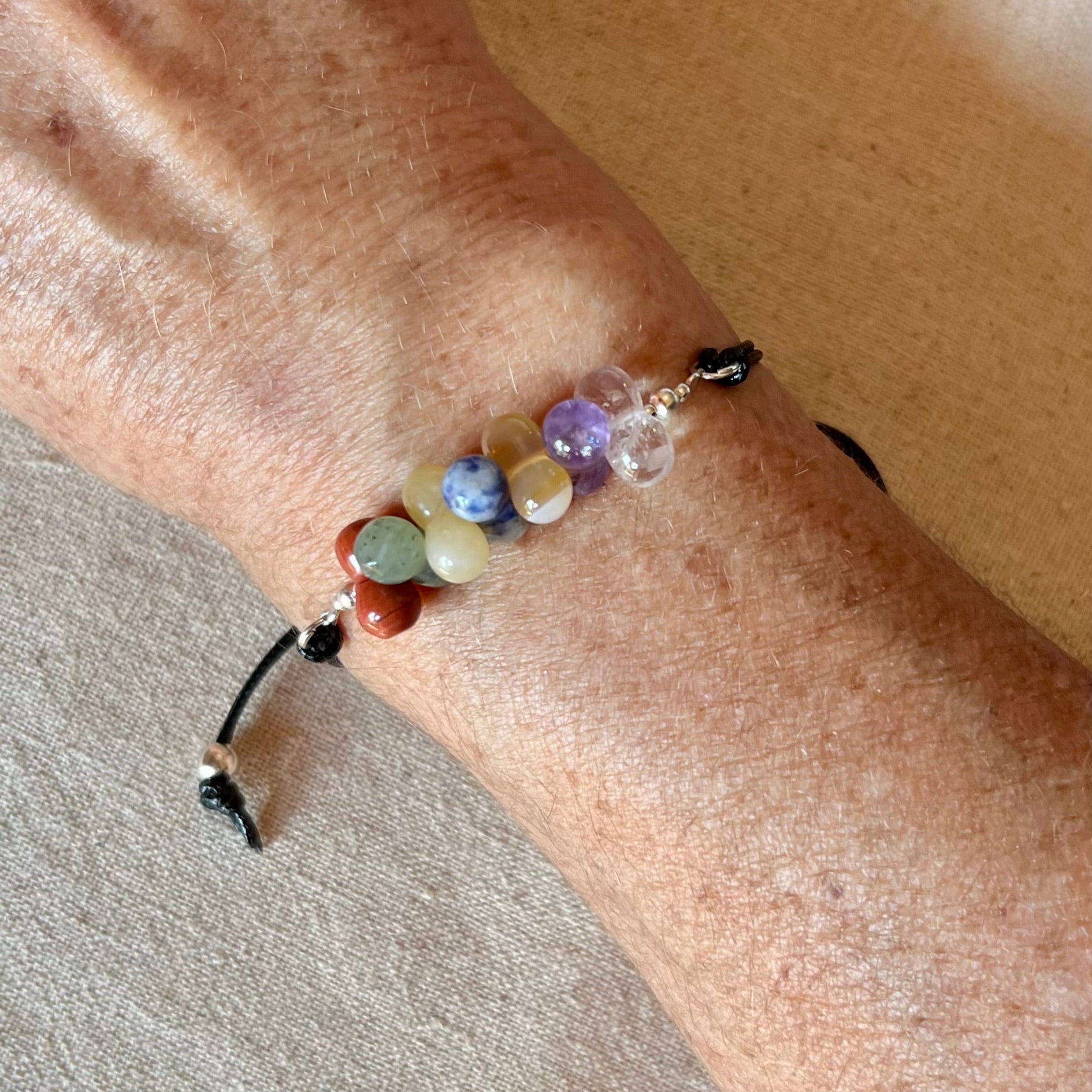 Vista de la pulsera en la muñeca