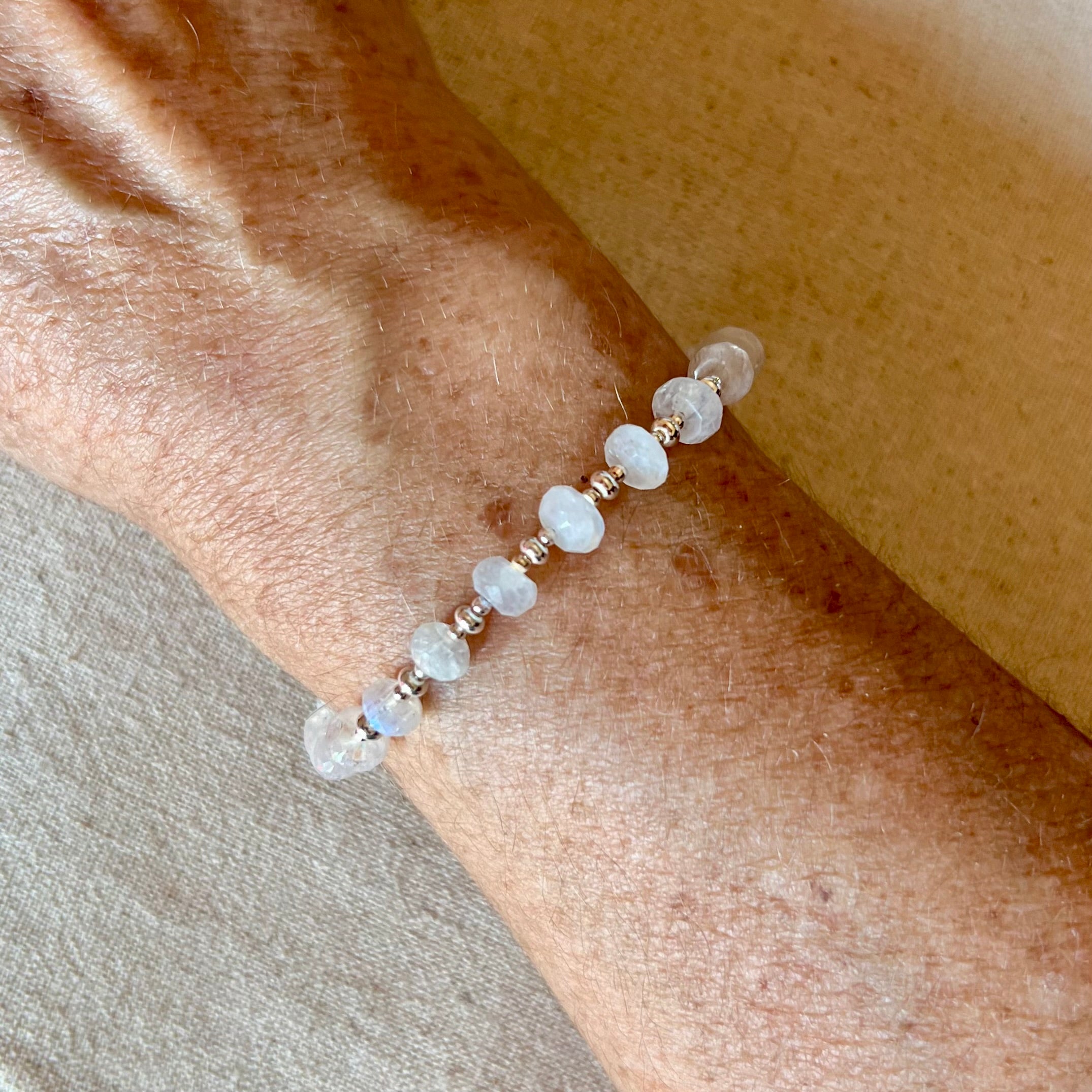 Vista de la pulsera en la muñeca