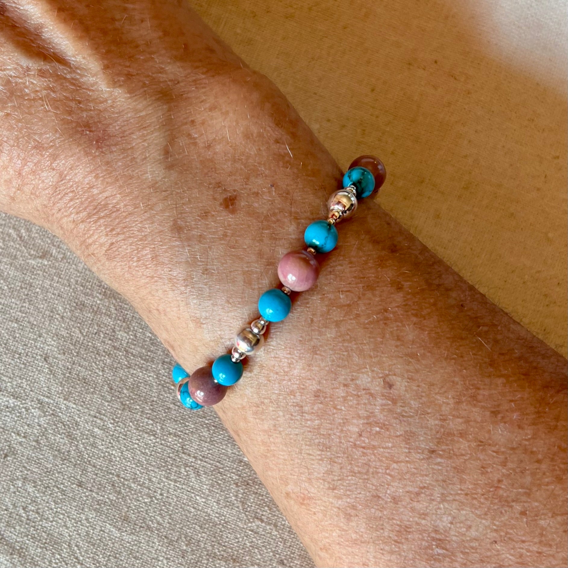Vista de la pulsera en la muñeca