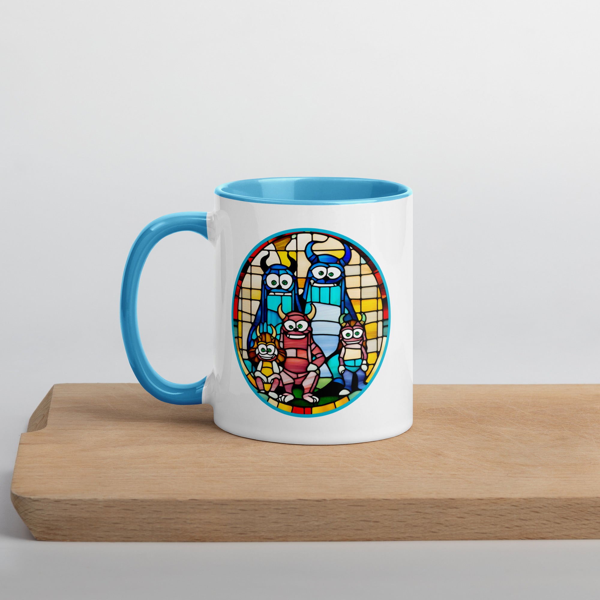 Taza infantil “I love my monster family”. Diseño exclusivo de CucuArt