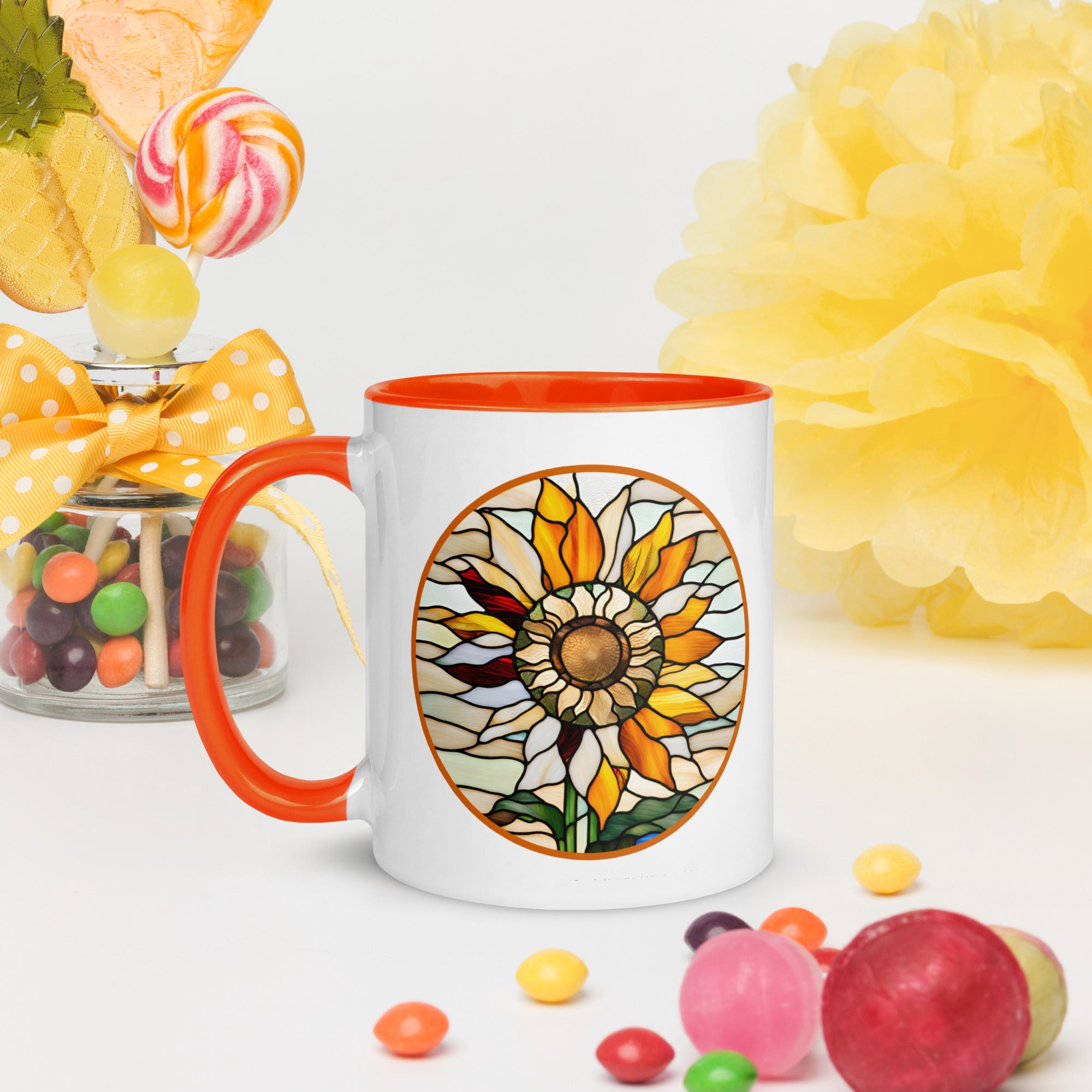 Vista derecha de la taza