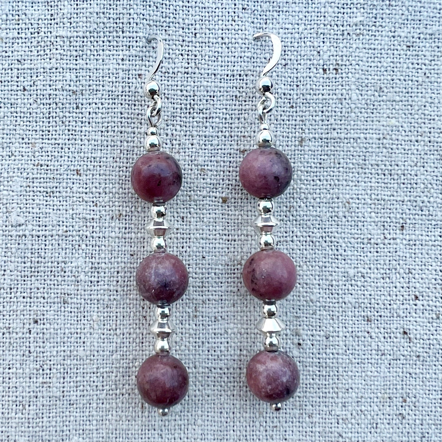 Vista frontal de los pendientes