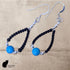 Pendientes de Macramé con Turquenita  y Plata de Ley. Hecho a mano por CucuArt - CucuArt