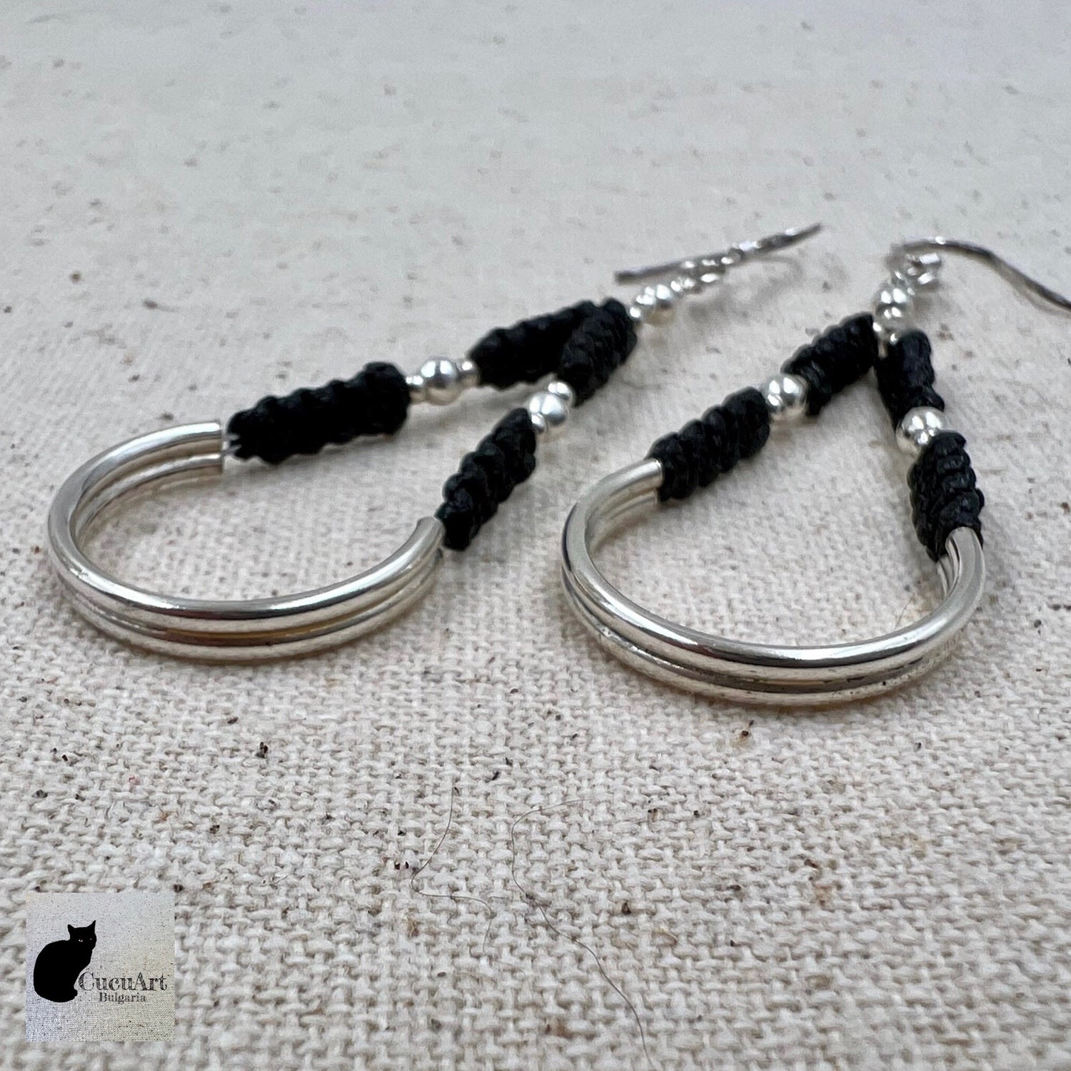 Vista frontal de los pendientes