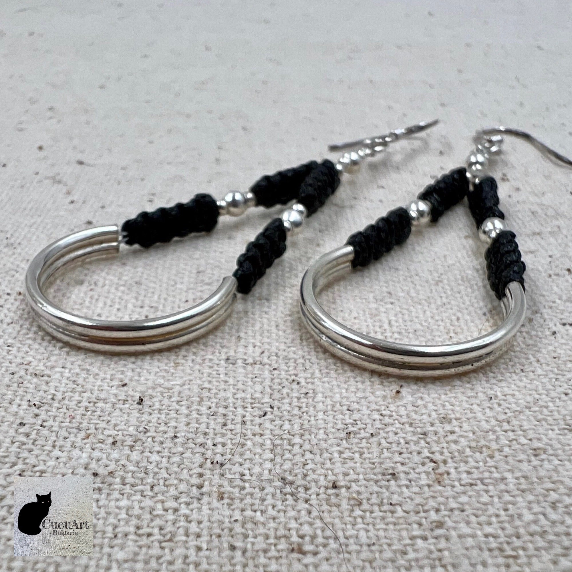Vista frontal de los pendientes