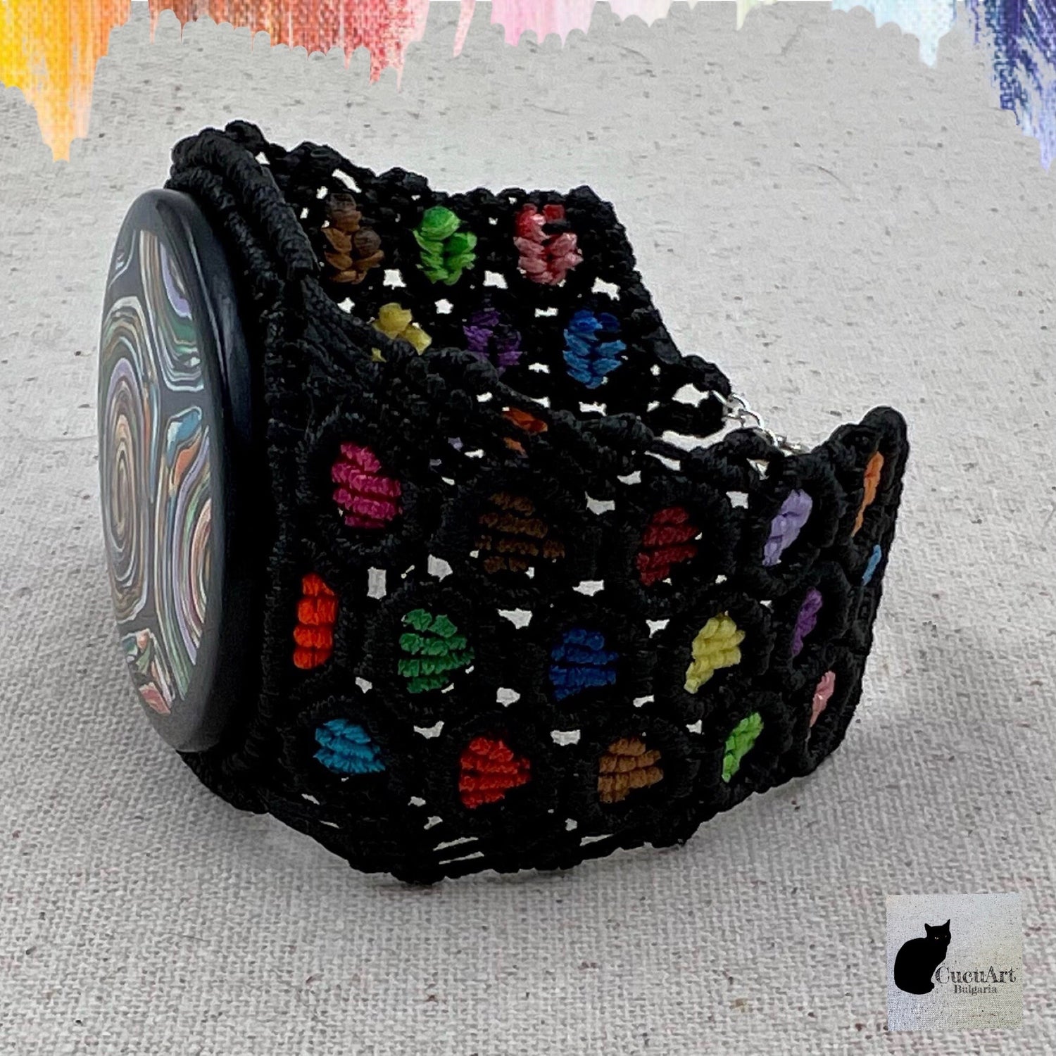 Vista lateral de la pulsera