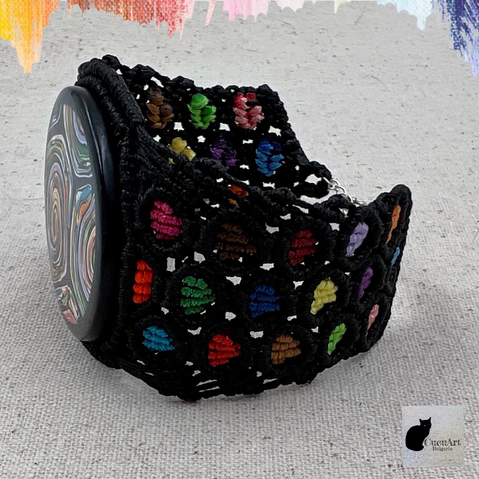 Vista lateral de la pulsera