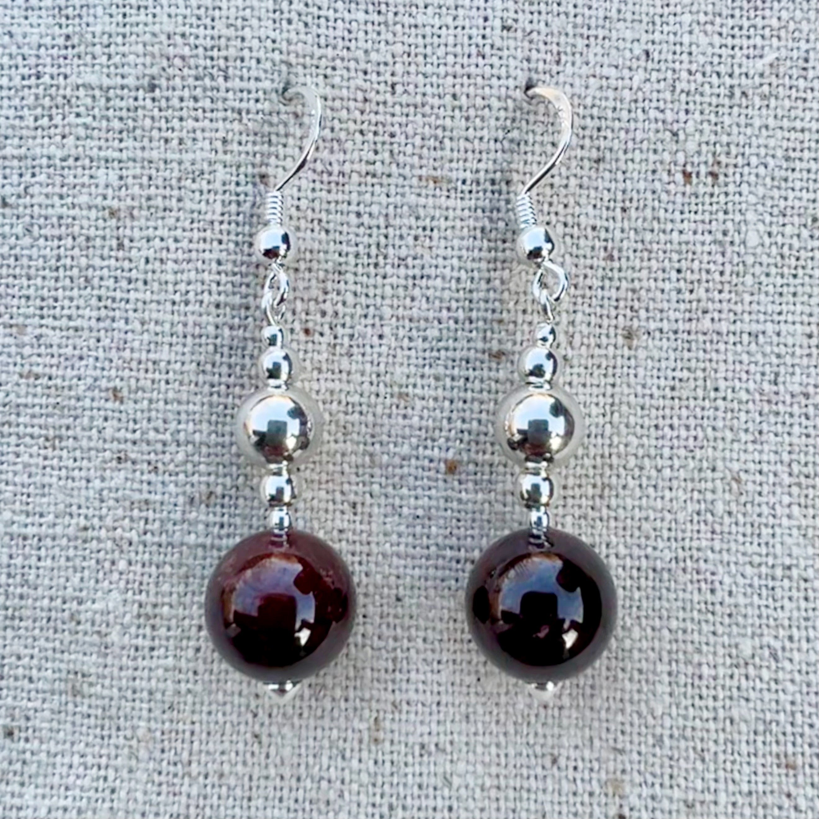 Vista frontal de los pendientes