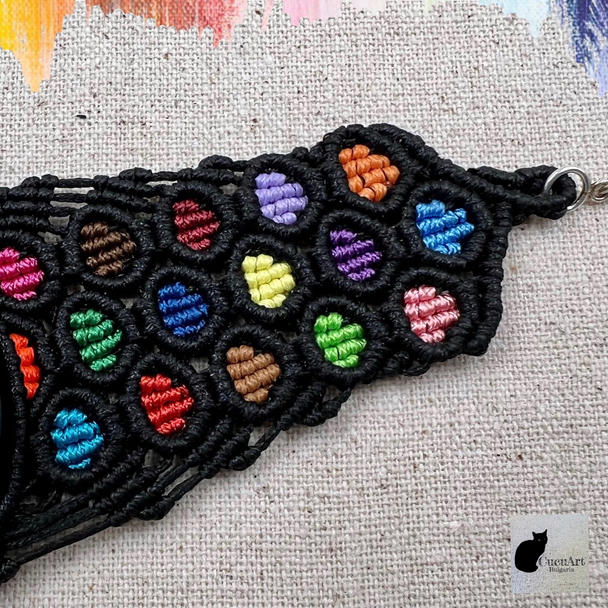 Detalles del trabajo de macramé